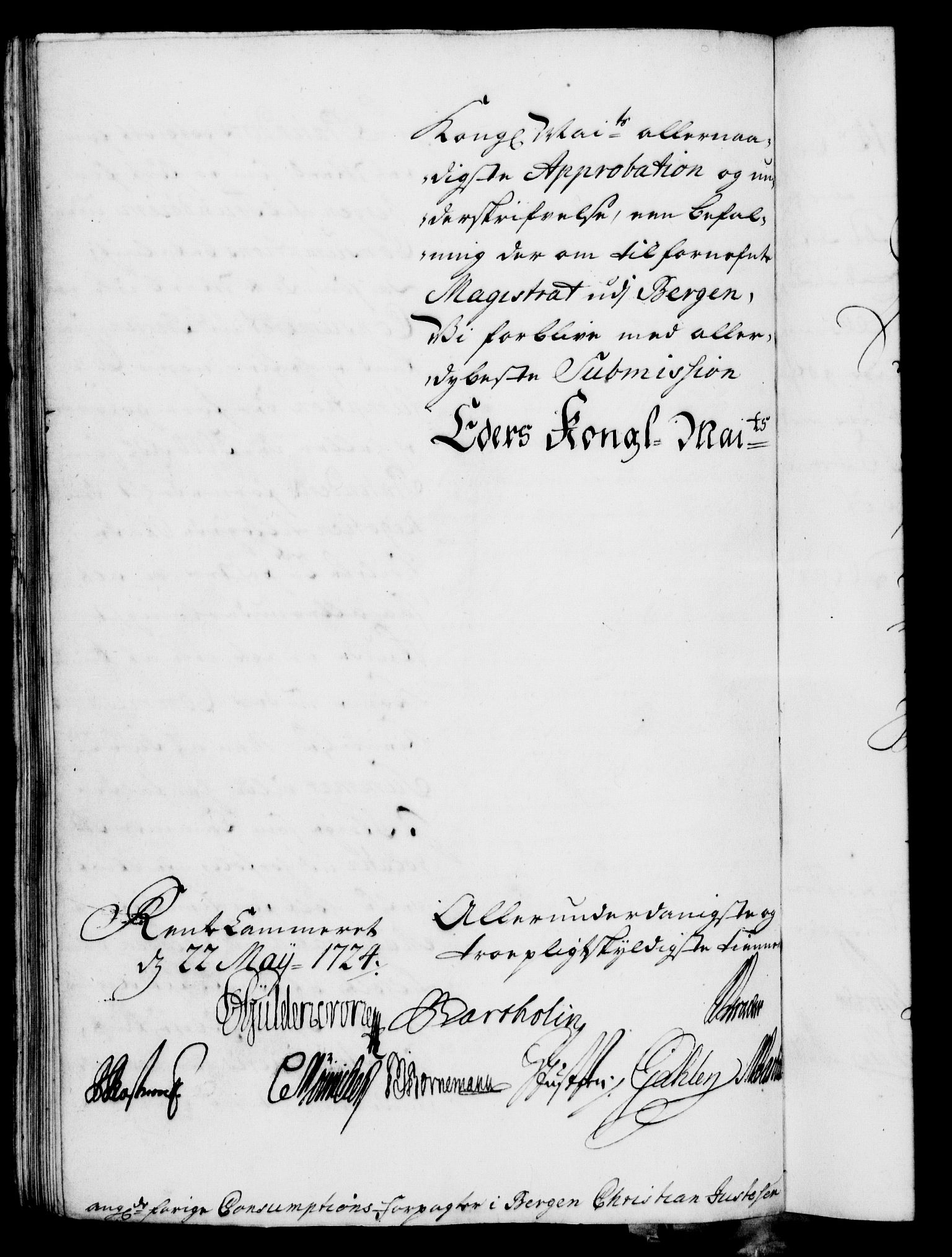 Rentekammeret, Kammerkanselliet, RA/EA-3111/G/Gf/Gfa/L0007: Norsk relasjons- og resolusjonsprotokoll (merket RK 52.7), 1724, p. 578