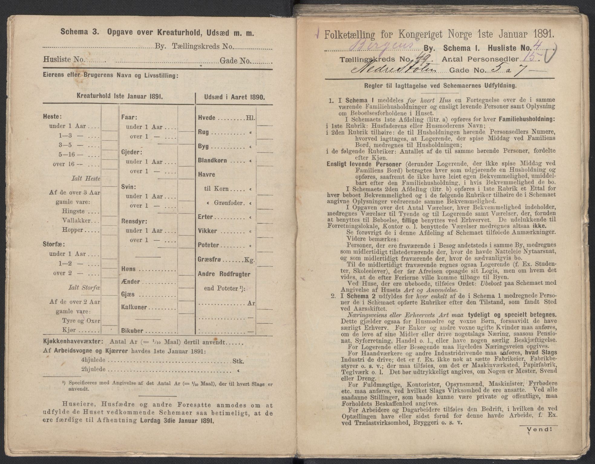 RA, 1891 Census for 1301 Bergen, 1891, p. 7967