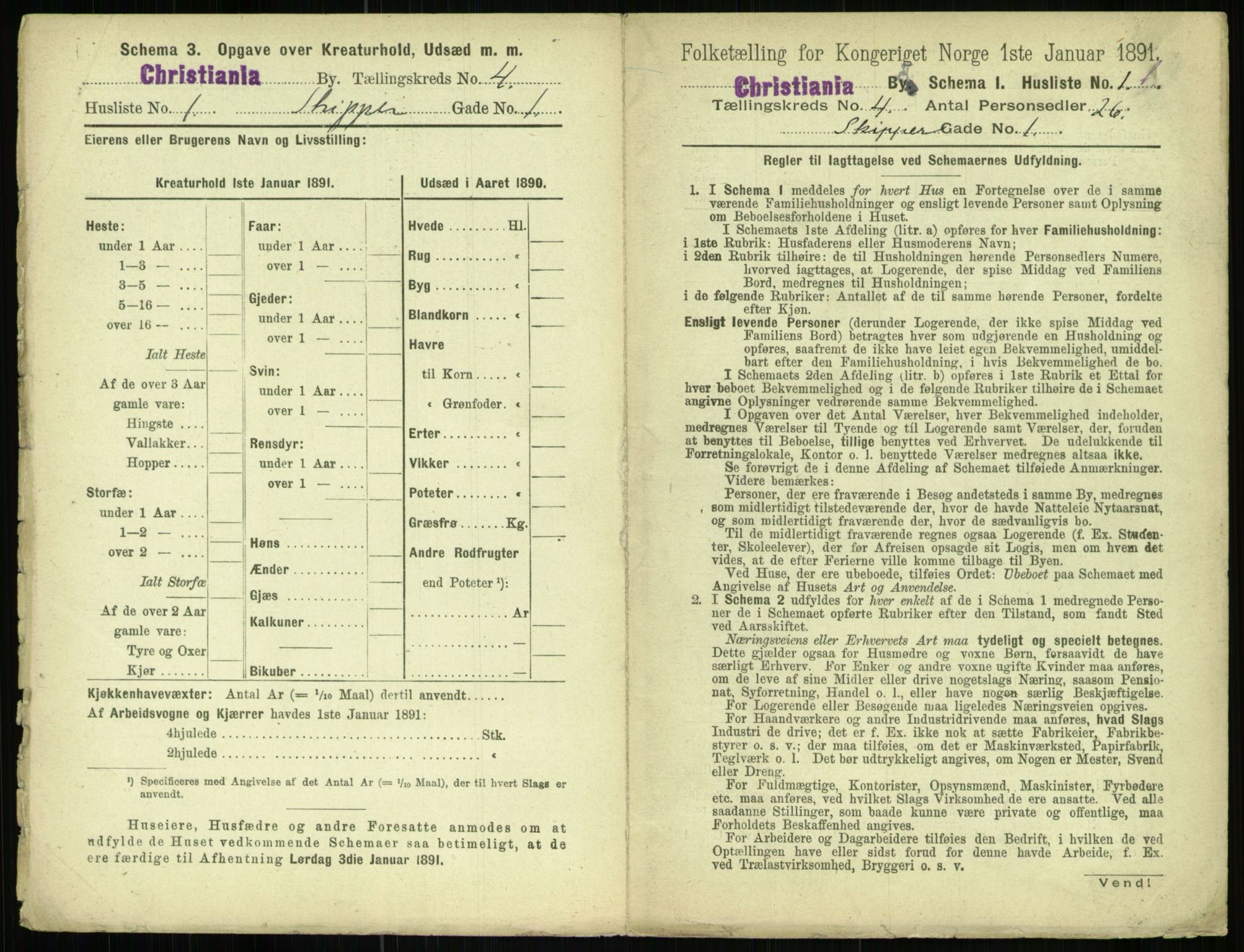 RA, 1891 census for 0301 Kristiania, 1891, p. 2058