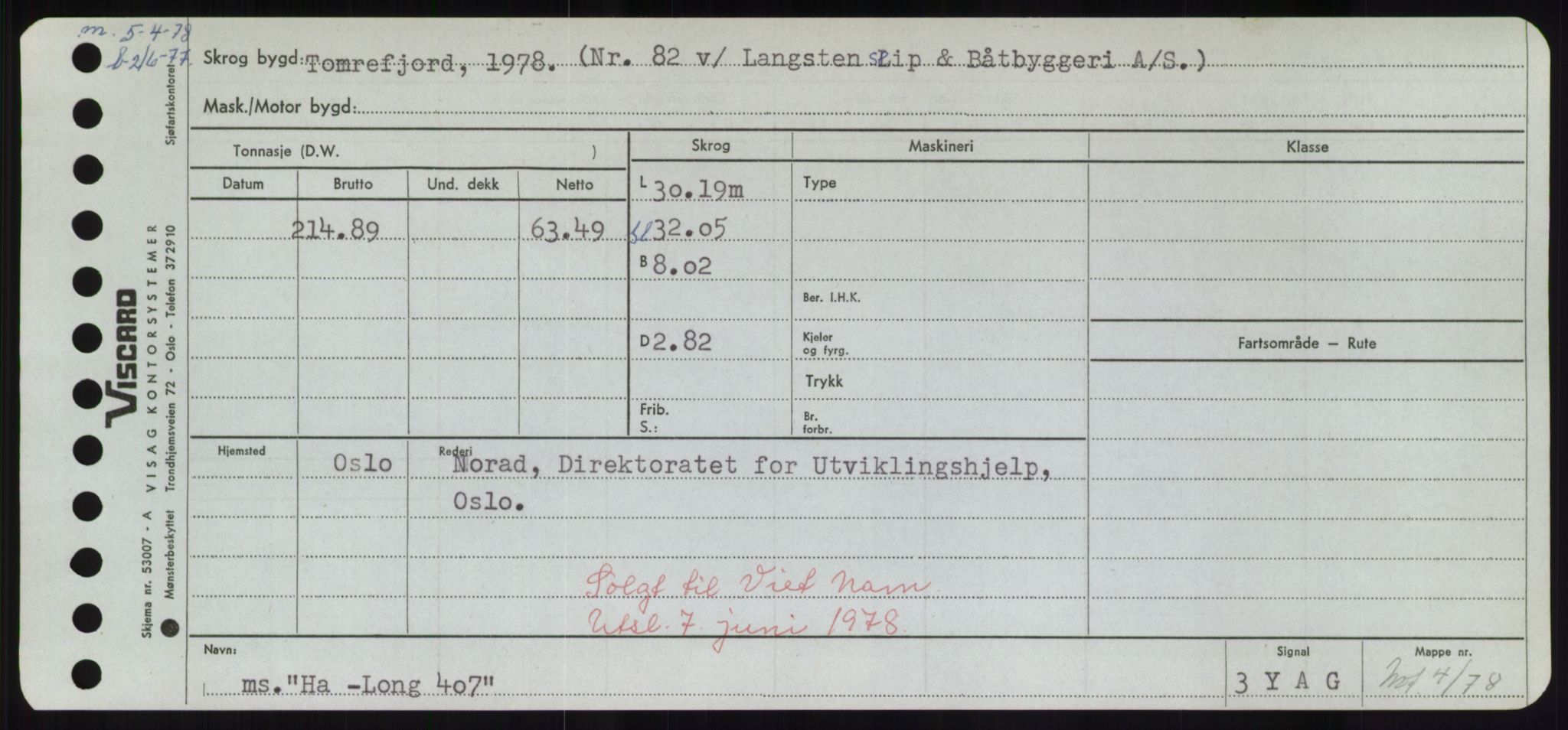 Sjøfartsdirektoratet med forløpere, Skipsmålingen, RA/S-1627/H/Hd/L0014: Fartøy, H-Havl, p. 27