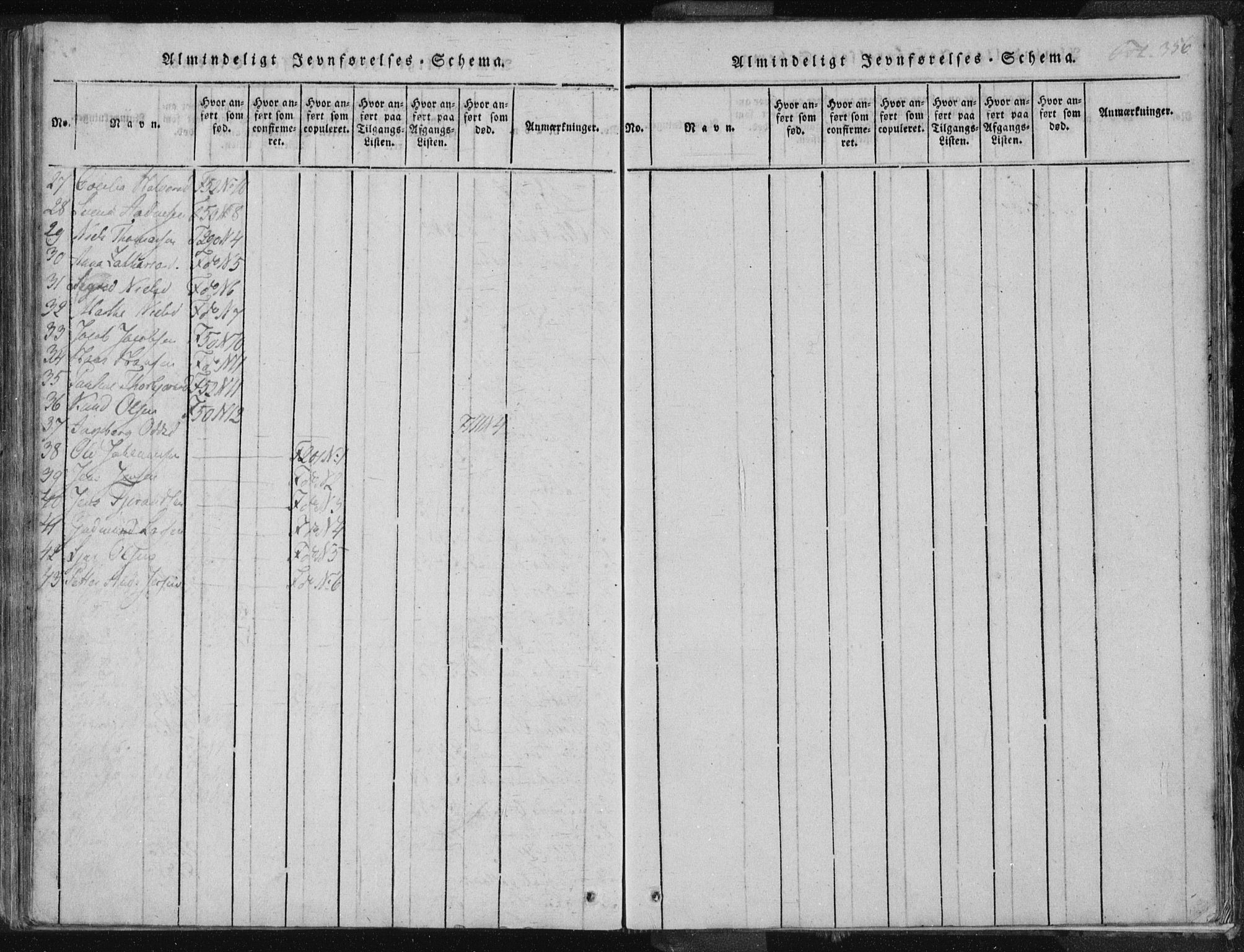 Vikedal sokneprestkontor, AV/SAST-A-101840/01/IV: Parish register (official) no. A 3, 1817-1850, p. 356