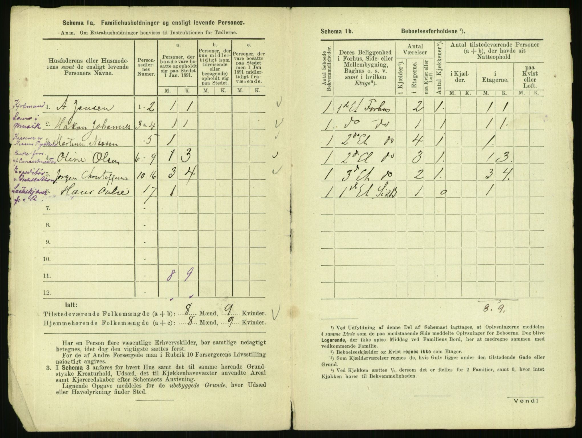 RA, 1891 census for 0301 Kristiania, 1891, p. 81526