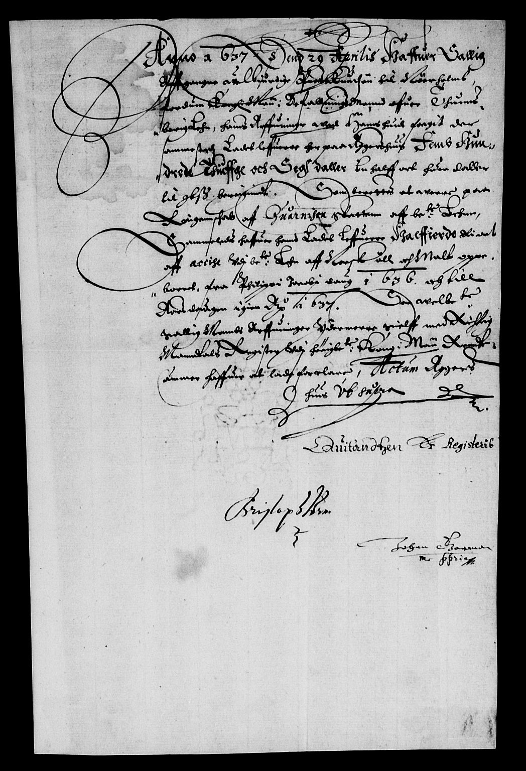 Rentekammeret inntil 1814, Reviderte regnskaper, Lensregnskaper, AV/RA-EA-5023/R/Rb/Rbo/L0017: Tønsberg len, 1636-1638