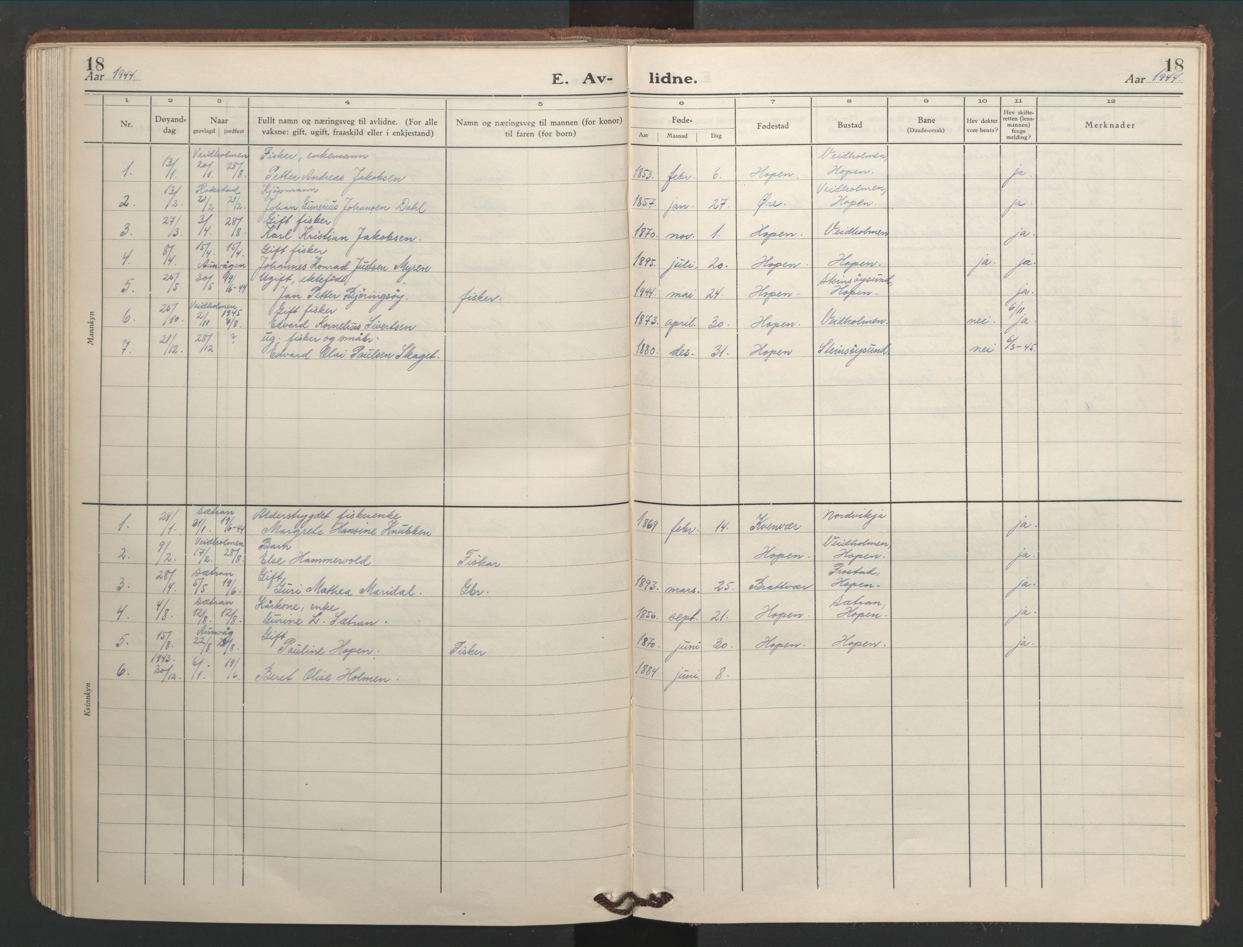 Ministerialprotokoller, klokkerbøker og fødselsregistre - Møre og Romsdal, AV/SAT-A-1454/583/L0957: Parish register (copy) no. 583C02, 1926-1947, p. 18