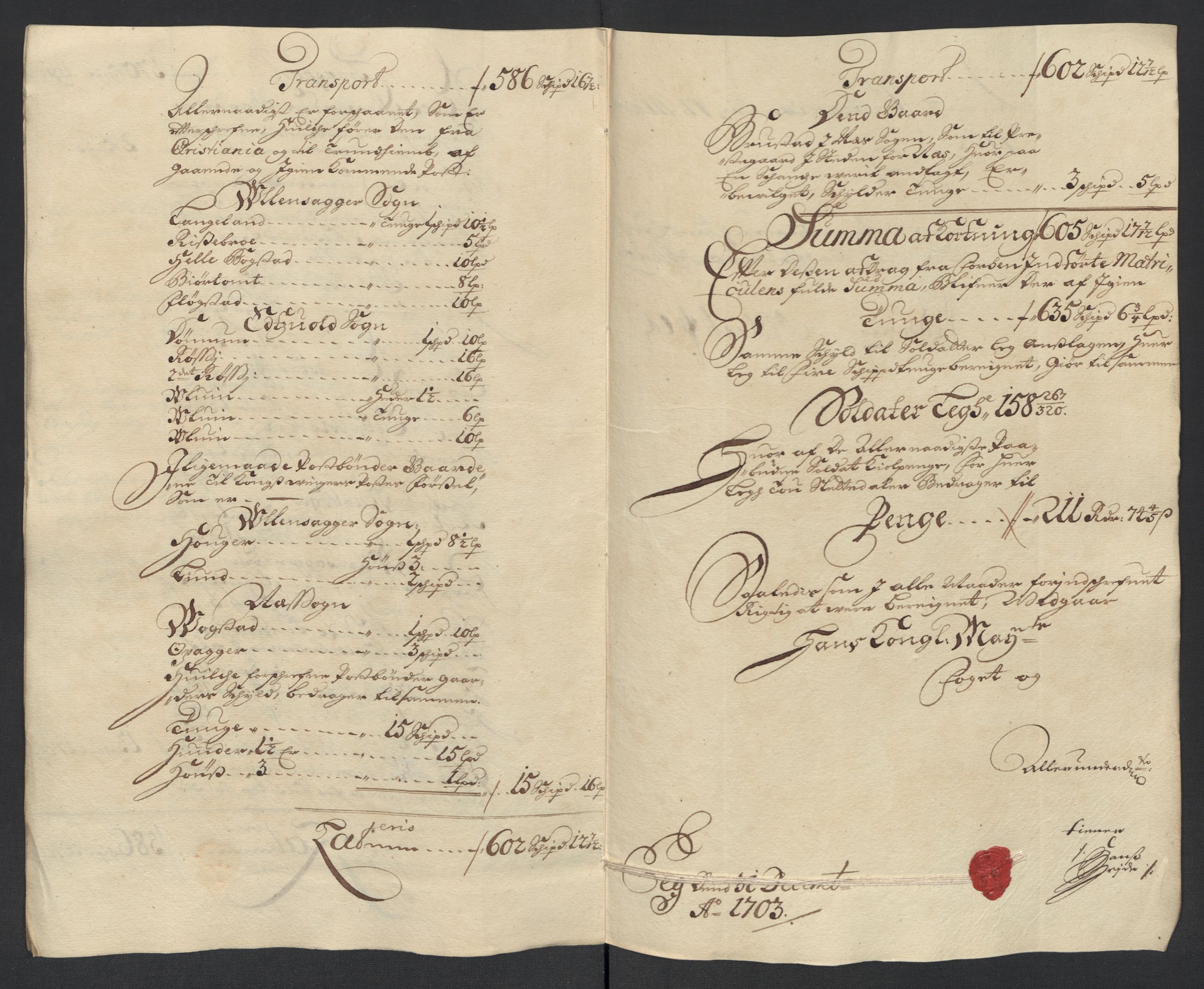 Rentekammeret inntil 1814, Reviderte regnskaper, Fogderegnskap, AV/RA-EA-4092/R12/L0716: Fogderegnskap Øvre Romerike, 1703, p. 244