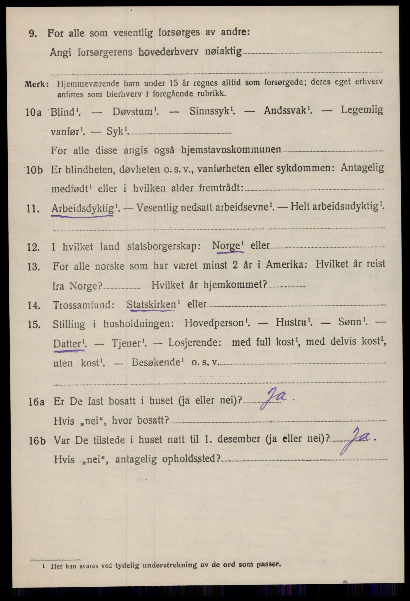 SAT, 1920 census for Tingvoll, 1920, p. 6983