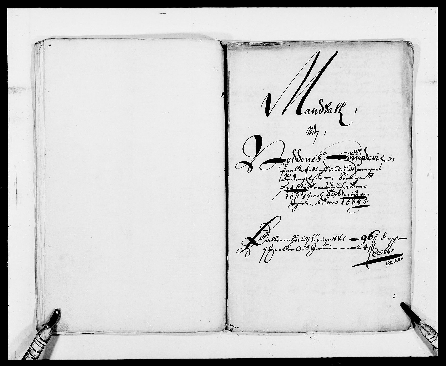 Rentekammeret inntil 1814, Reviderte regnskaper, Fogderegnskap, RA/EA-4092/R39/L2298: Fogderegnskap Nedenes, 1667-1669, p. 2