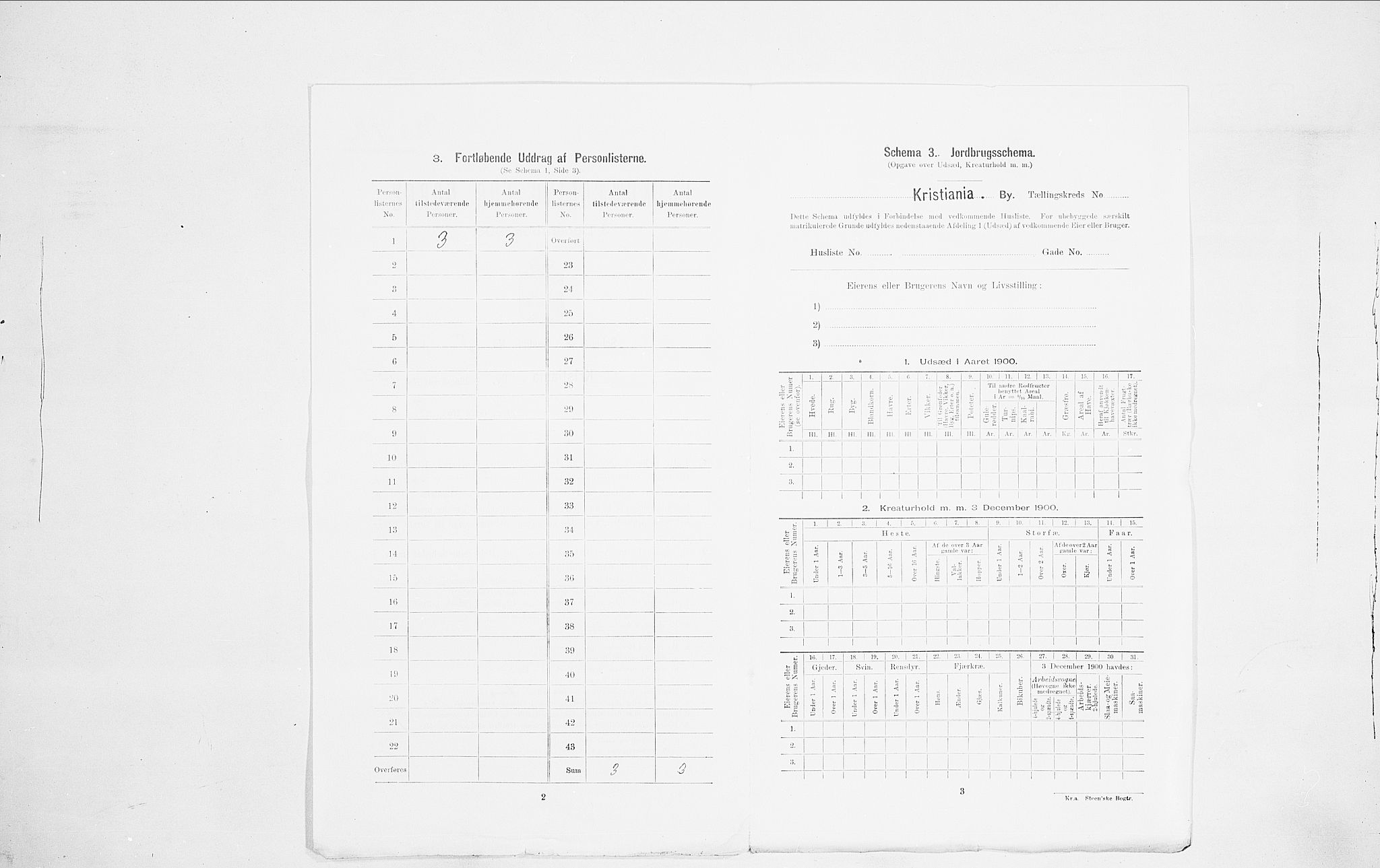 SAO, 1900 census for Kristiania, 1900, p. 100255