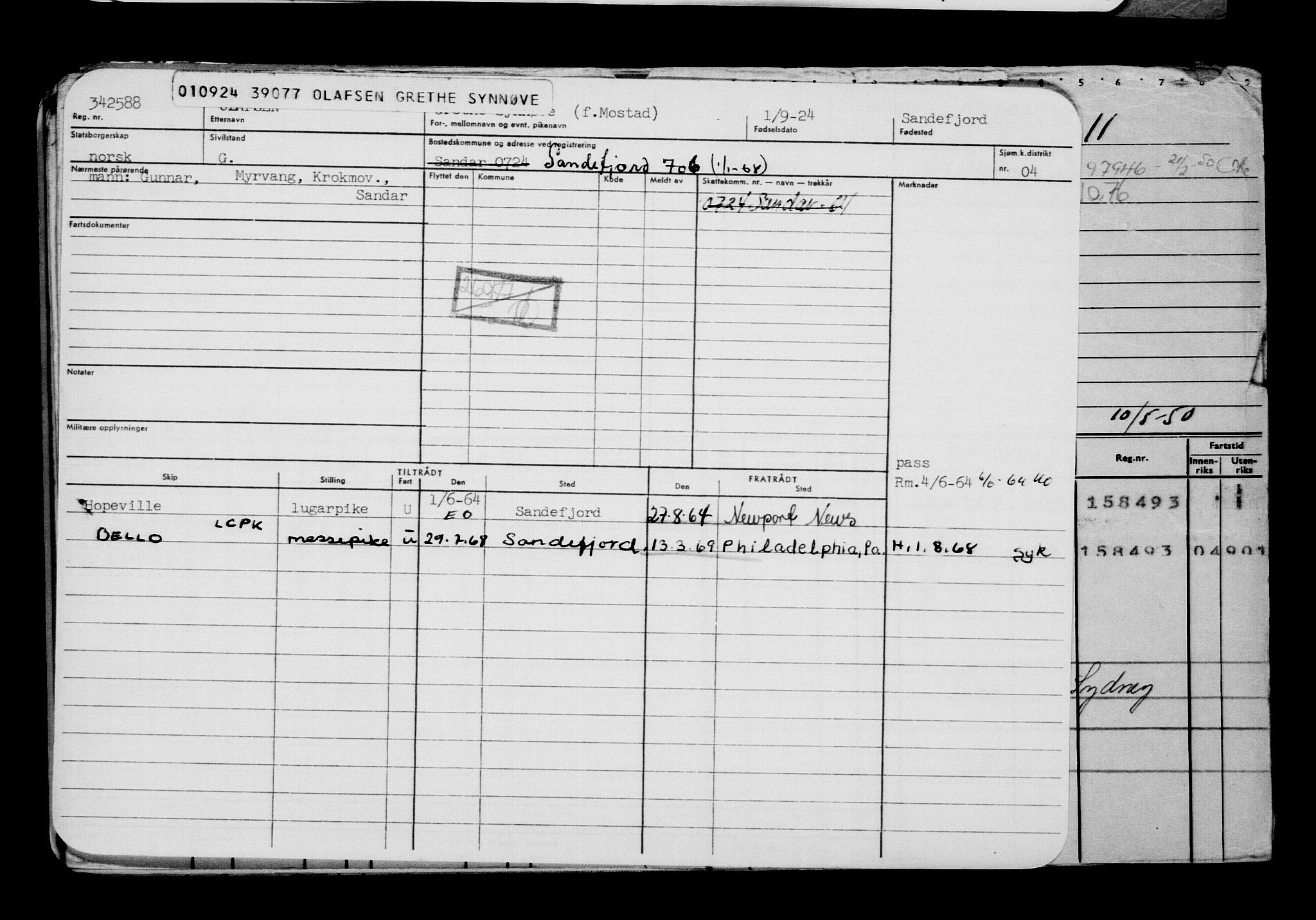 Direktoratet for sjømenn, AV/RA-S-3545/G/Gb/L0235: Hovedkort, 1924, p. 497