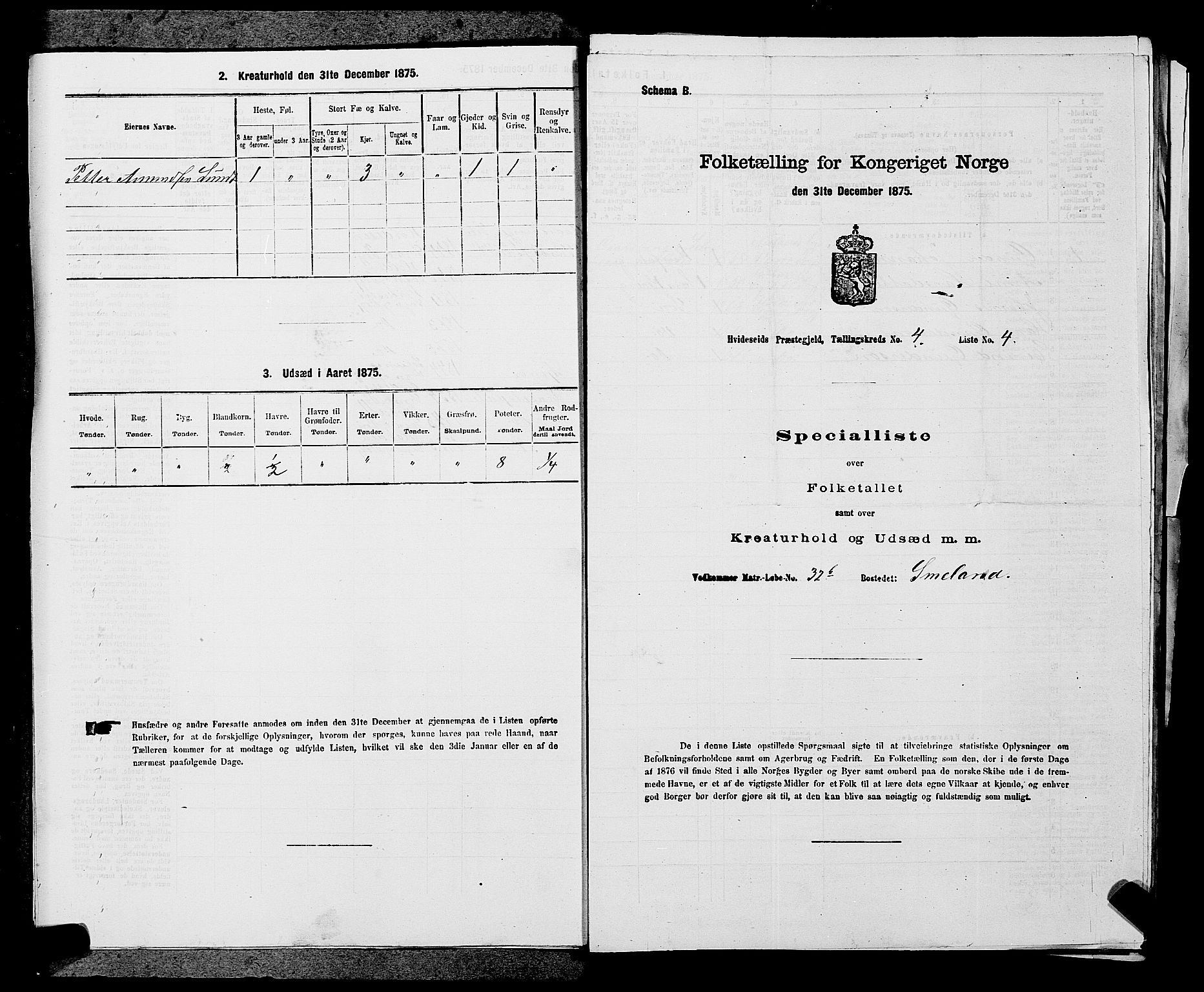 SAKO, 1875 census for 0829P Kviteseid, 1875, p. 387