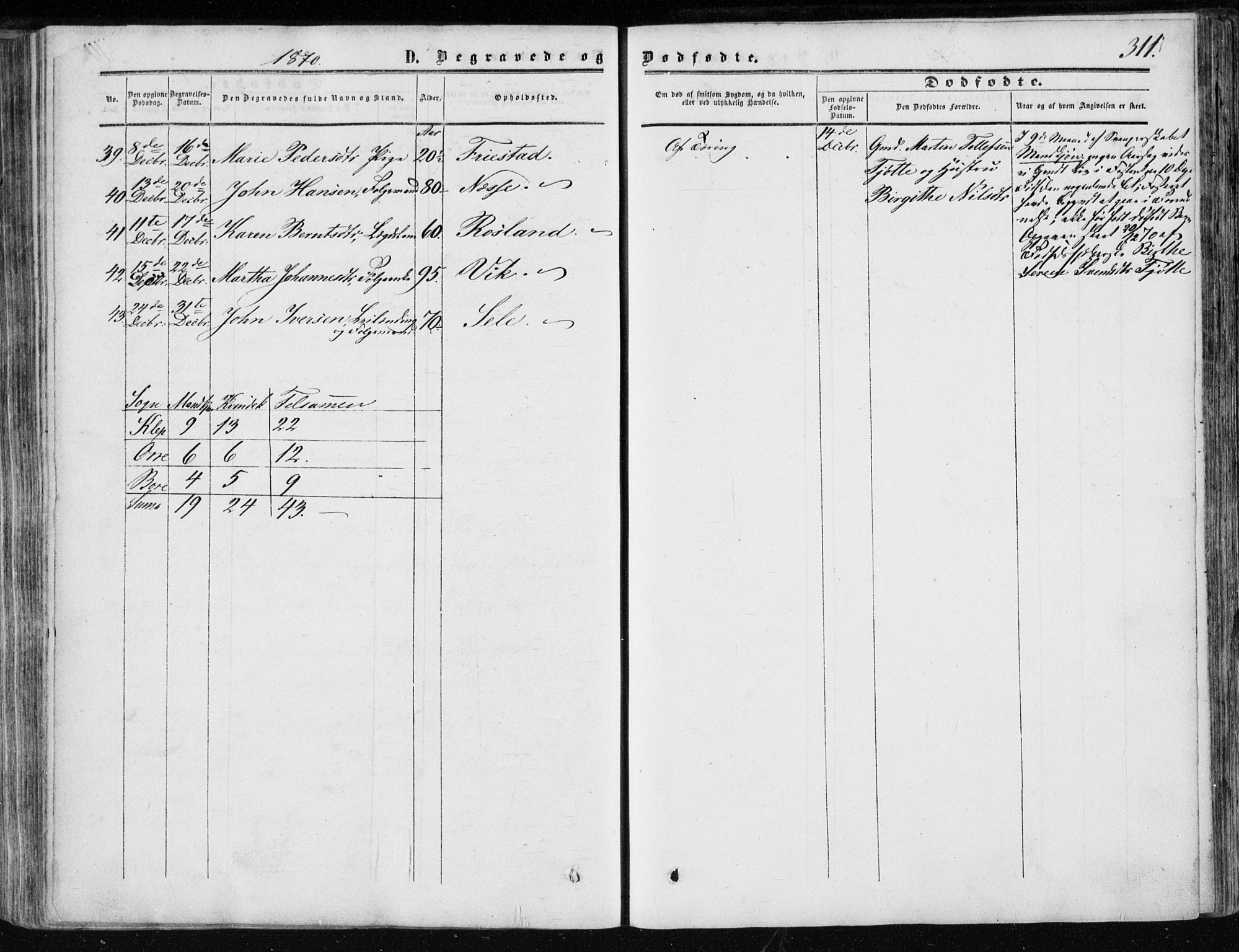 Klepp sokneprestkontor, AV/SAST-A-101803/001/3/30BA/L0005: Parish register (official) no. A 5, 1853-1870, p. 311