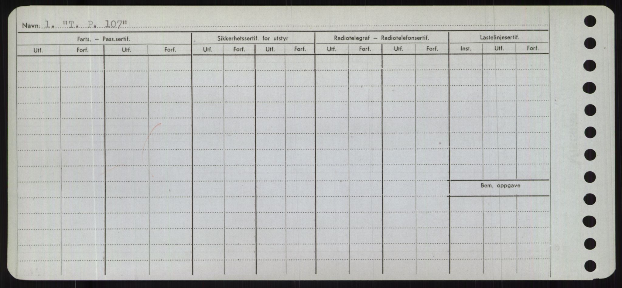 Sjøfartsdirektoratet med forløpere, Skipsmålingen, RA/S-1627/H/Hc/L0001: Lektere, A-Y, p. 450