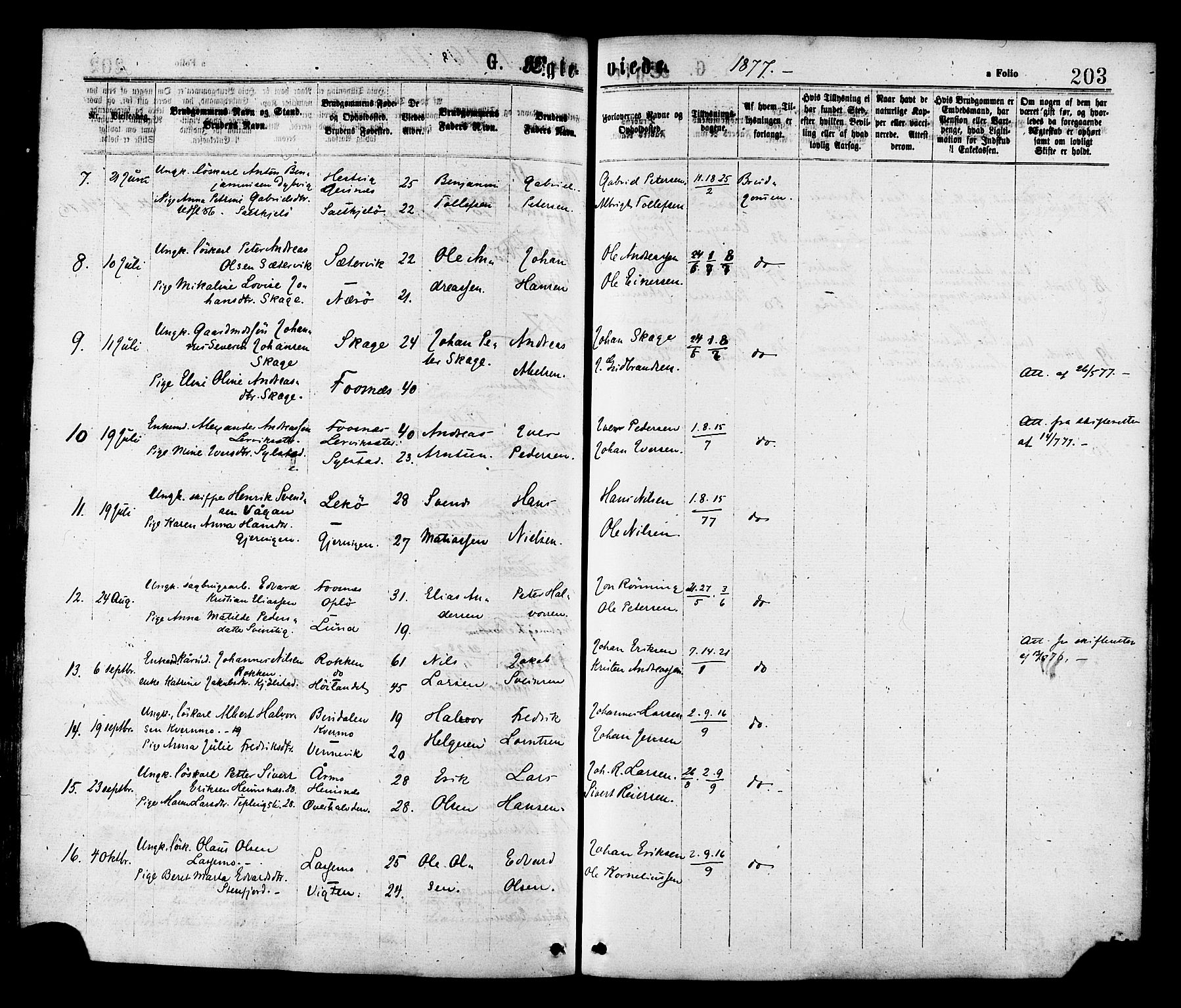 Ministerialprotokoller, klokkerbøker og fødselsregistre - Nord-Trøndelag, SAT/A-1458/780/L0642: Parish register (official) no. 780A07 /1, 1874-1885, p. 203