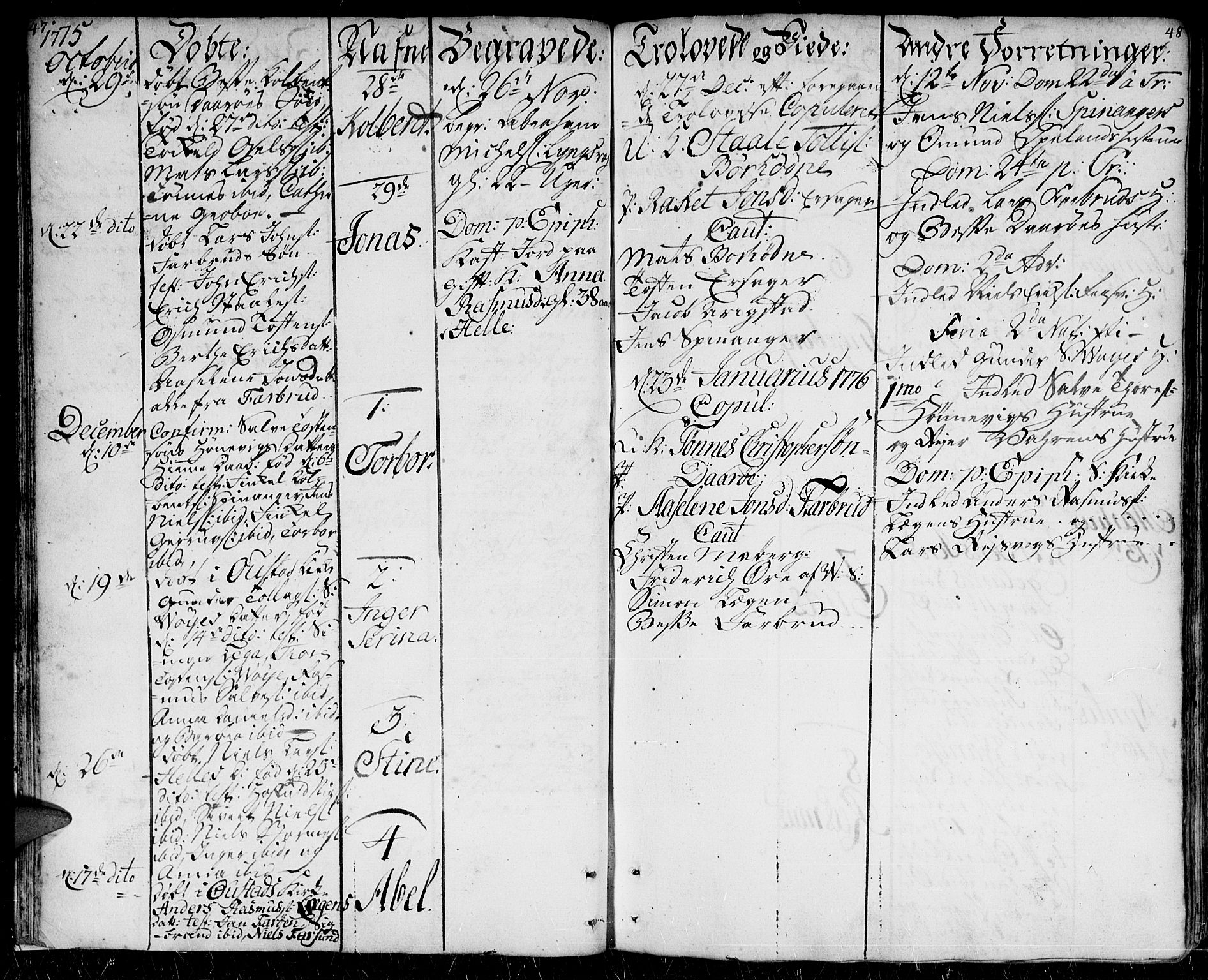 Herad sokneprestkontor, AV/SAK-1111-0018/F/Fa/Faa/L0001: Parish register (official) no. A 1 /2, 1768-1797, p. 47-48