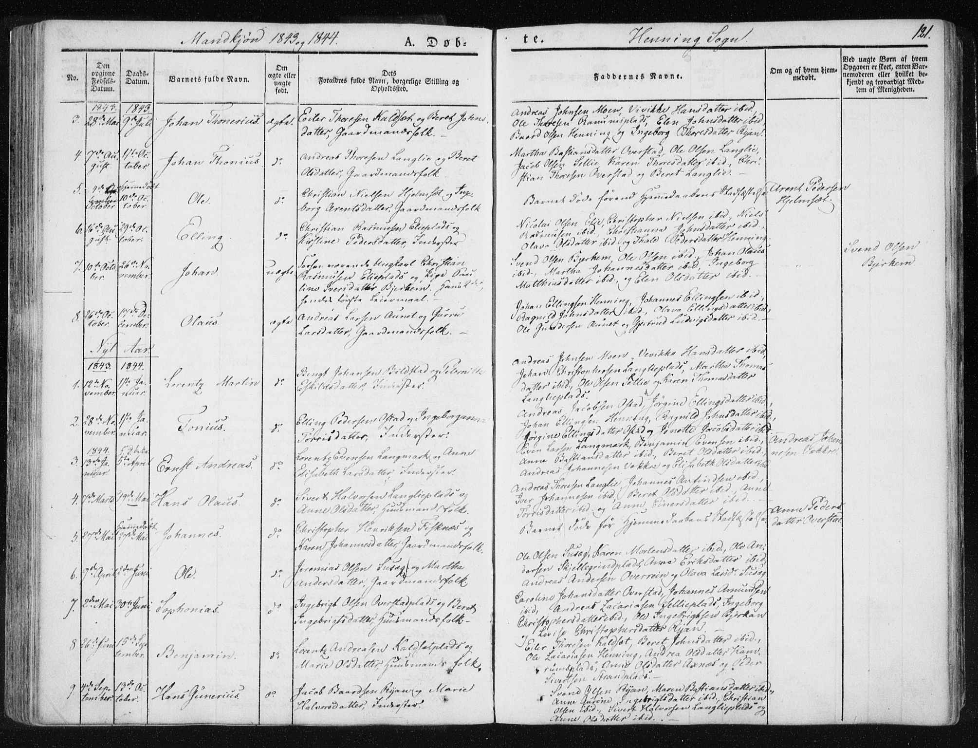 Ministerialprotokoller, klokkerbøker og fødselsregistre - Nord-Trøndelag, SAT/A-1458/735/L0339: Parish register (official) no. 735A06 /3, 1836-1848, p. 121