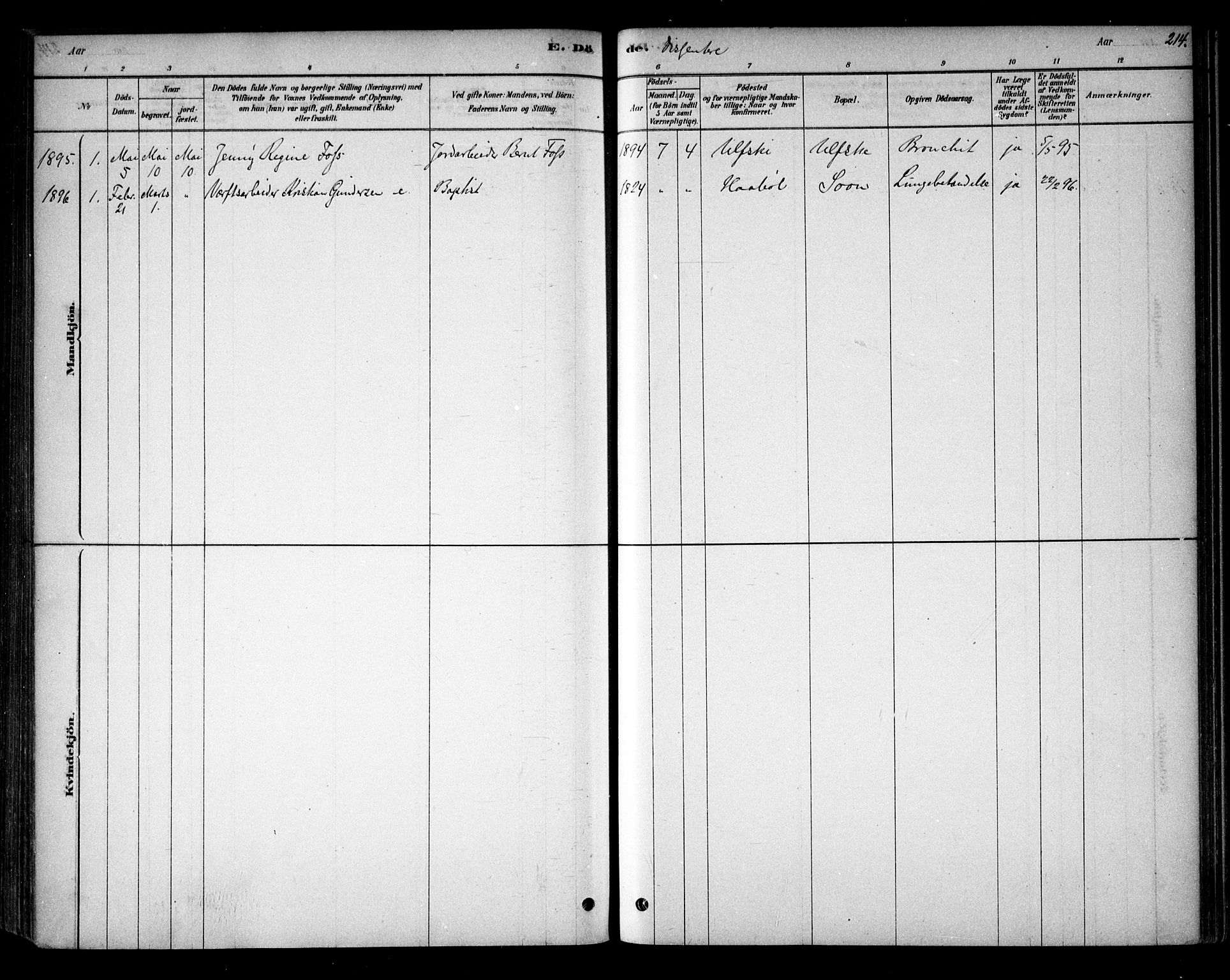 Vestby prestekontor Kirkebøker, AV/SAO-A-10893/F/Fb/L0001: Parish register (official) no. II 1, 1878-1903, p. 214