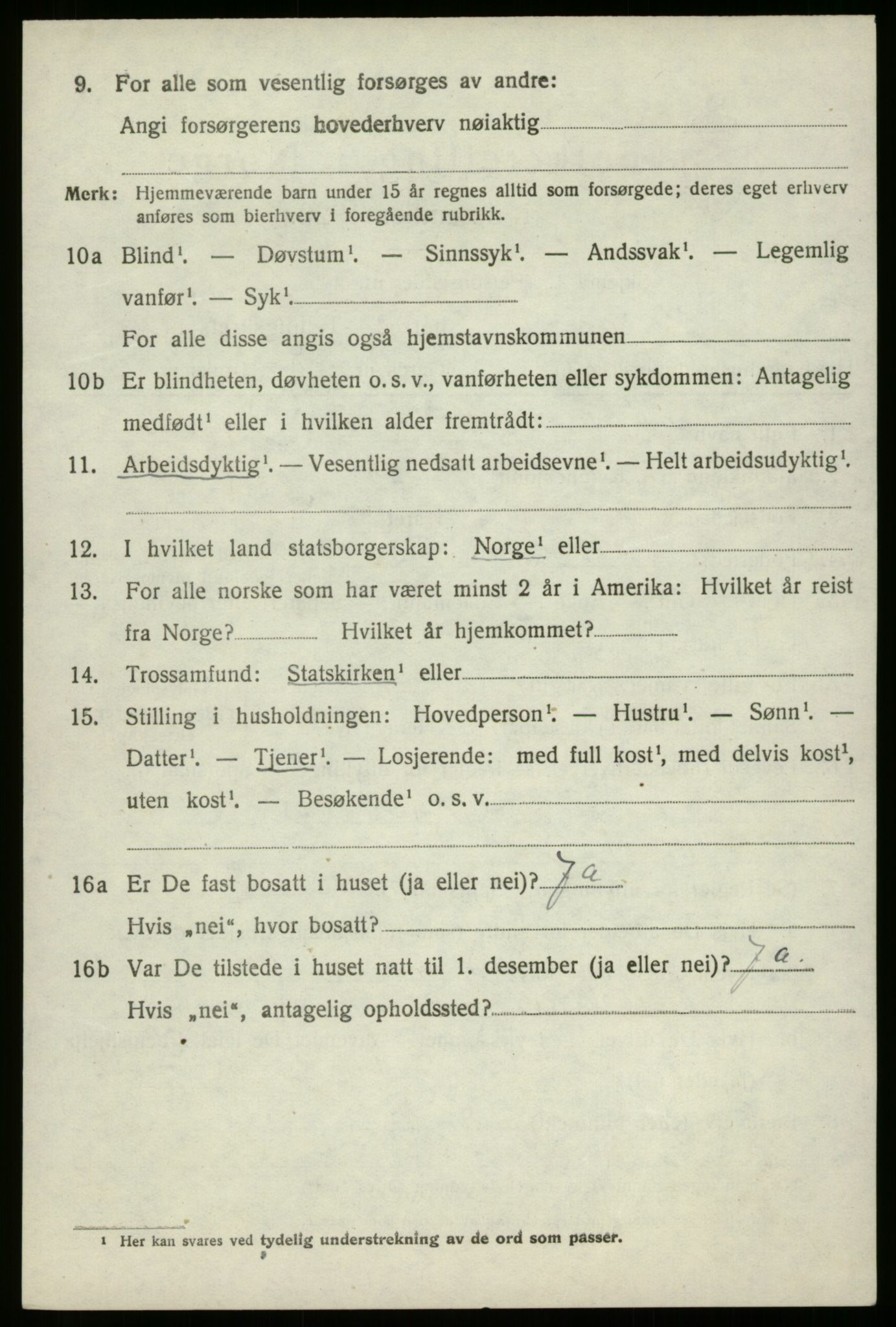 SAB, 1920 census for Innvik, 1920, p. 4626