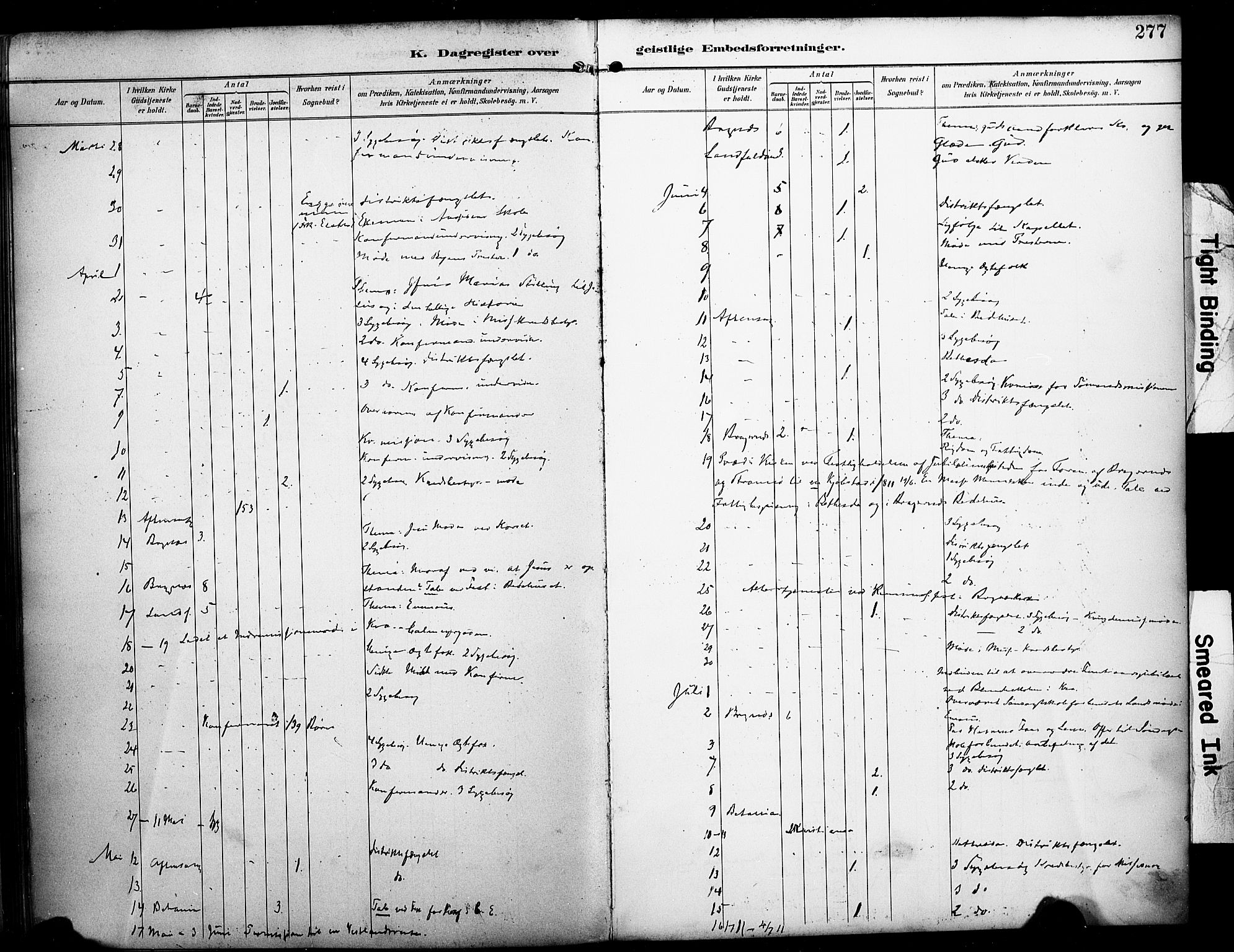 Bragernes kirkebøker, AV/SAKO-A-6/F/Fc/L0006: Parish register (official) no. III 6, 1888-1899, p. 277