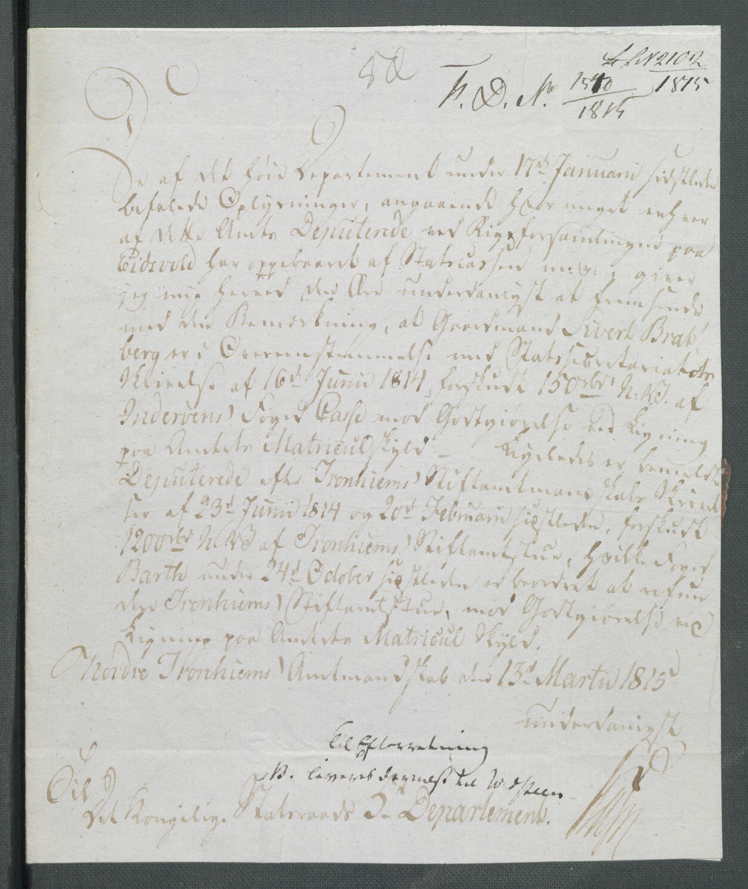 5. departement for finans-, handels- og tollfaget, AV/RA-S-3893/C/Cb/L0014: Regninger fra Riksforsamlingens deputerede, 1814, p. 299