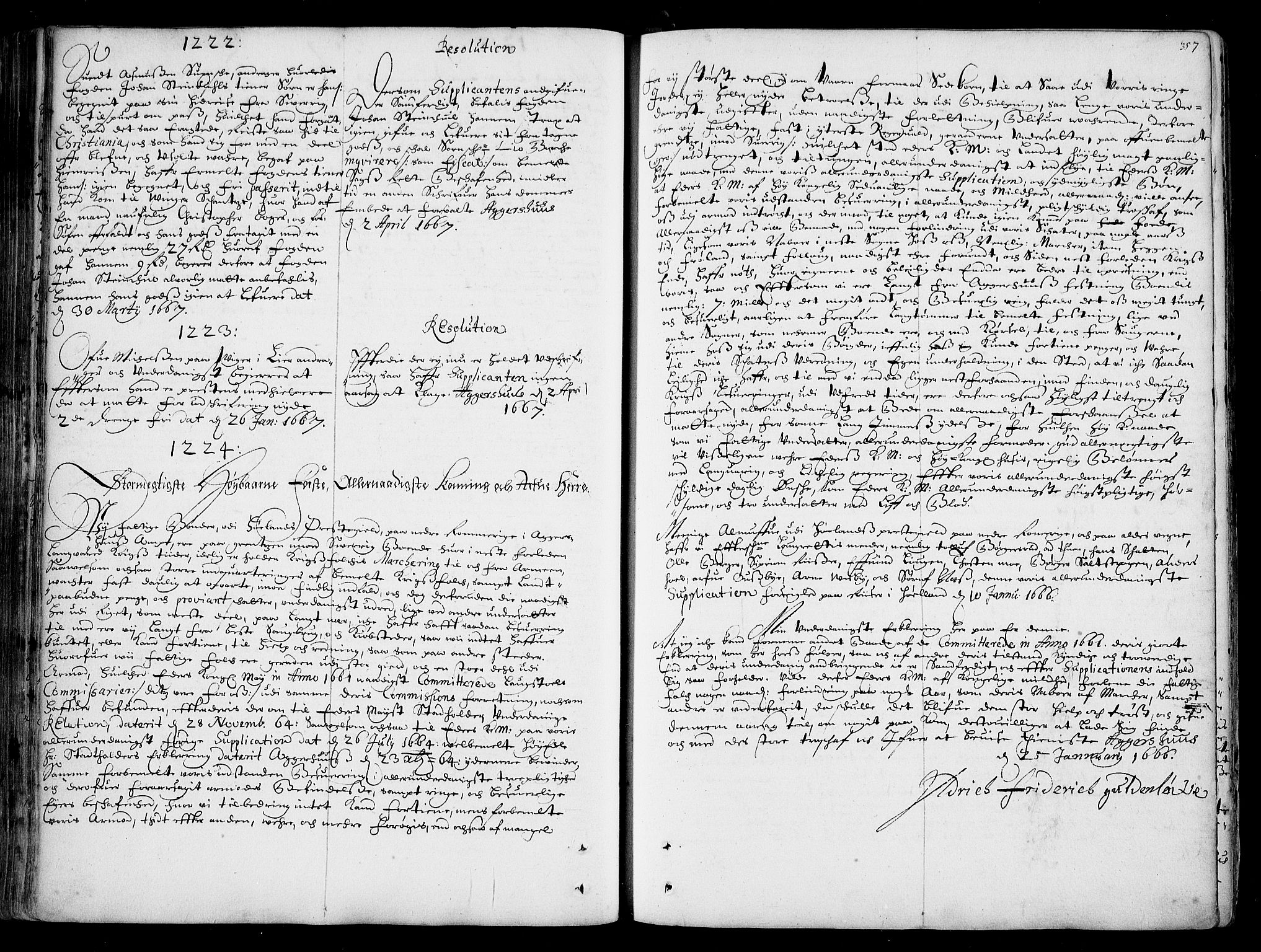 Stattholderembetet 1572-1771, AV/RA-EA-2870/Ad/L0001: Supplikasjons- og resolusjonsprotokoll, 1662-1669, p. 356b-357a