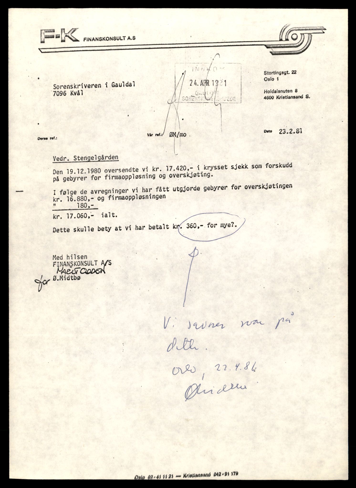 Gauldal sorenskriveri, AV/SAT-A-0014/2/J/Jd/Jde/L0004: Bilag, 1980, p. 5