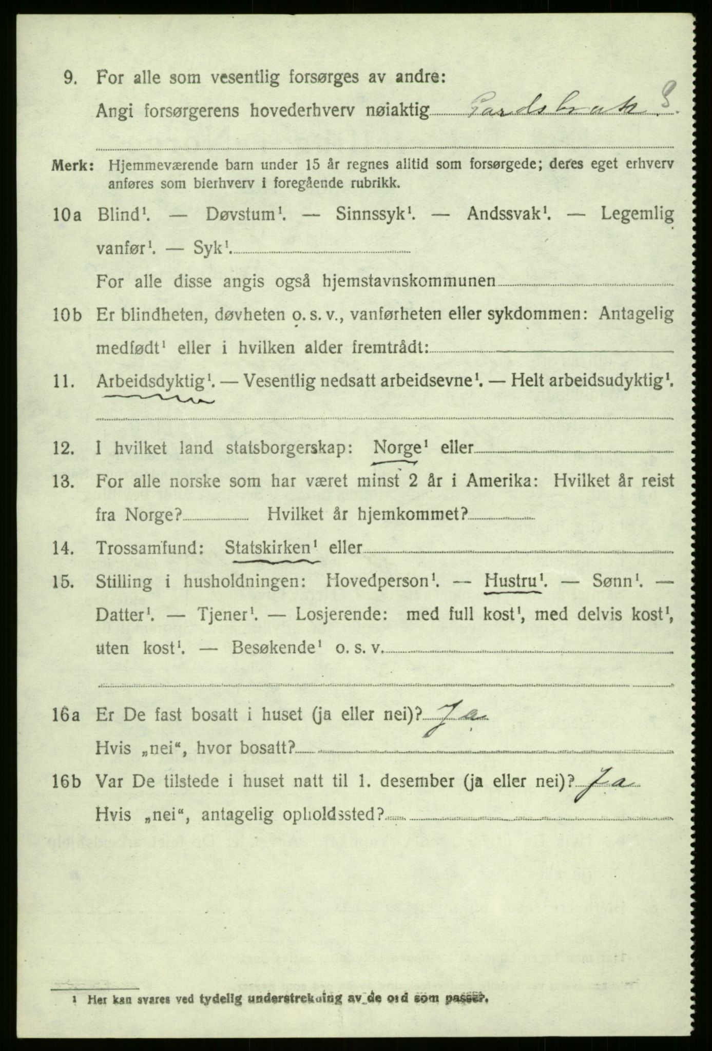 SAB, 1920 census for Luster, 1920, p. 5109