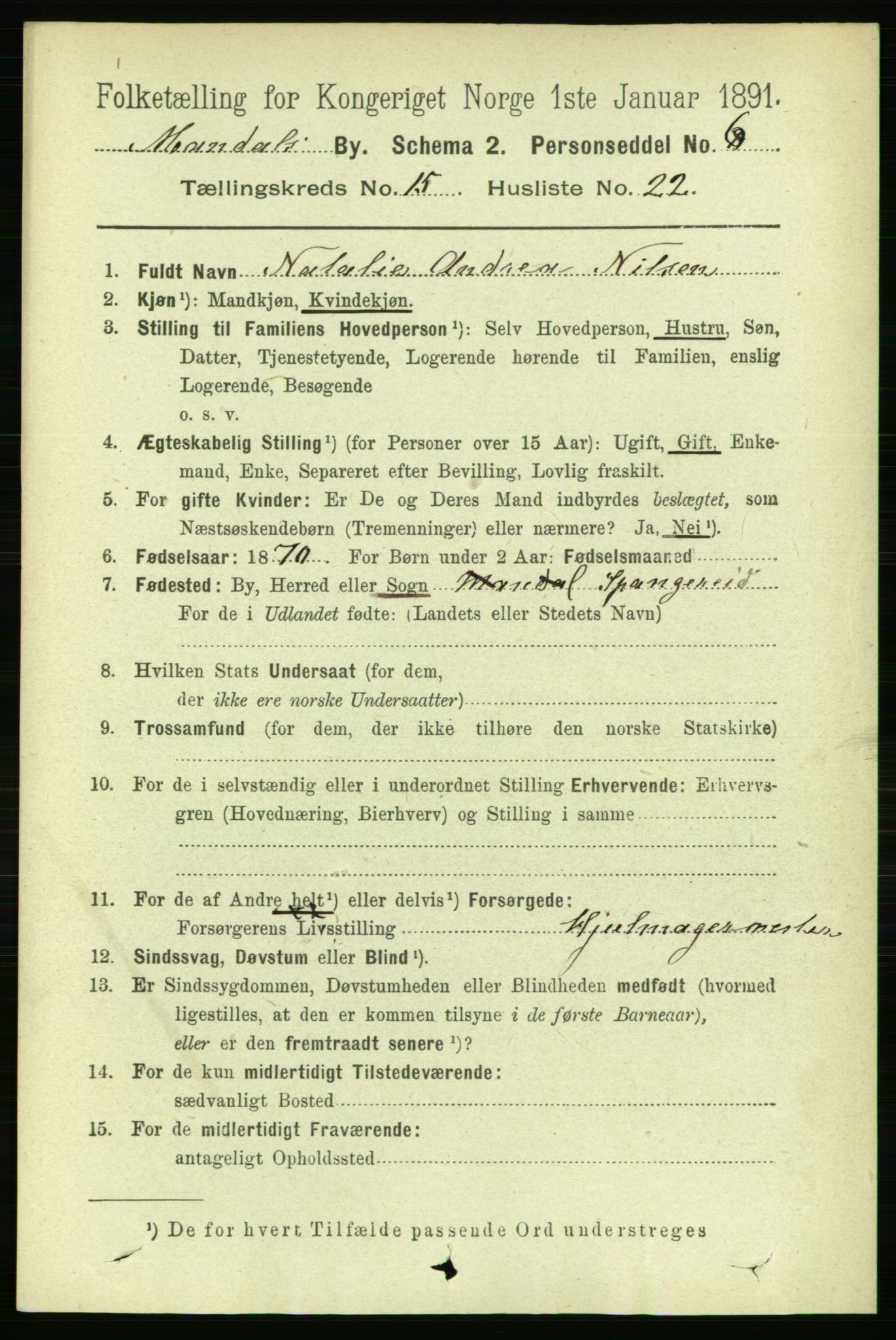 RA, 1891 census for 1002 Mandal, 1891, p. 3457