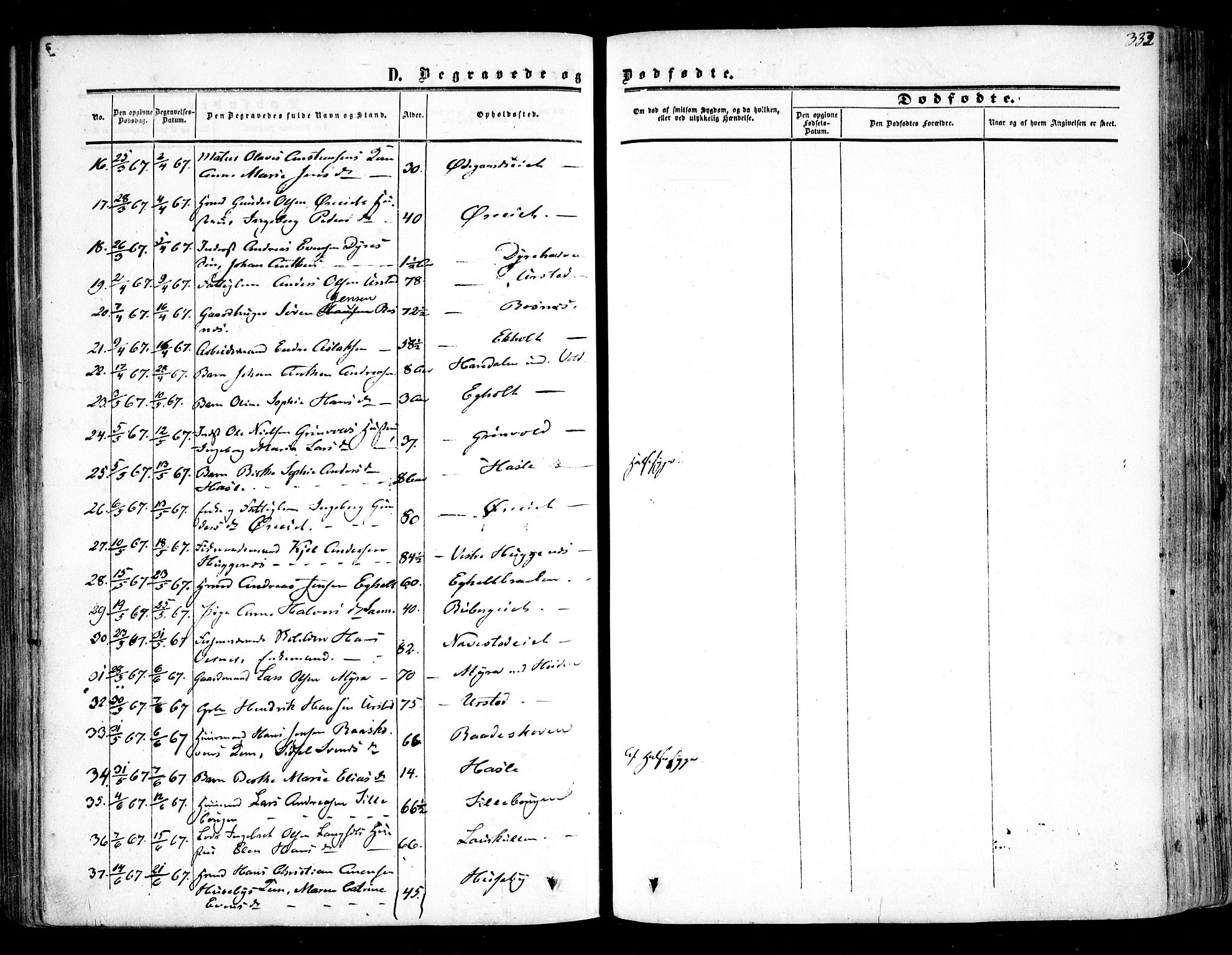Rygge prestekontor Kirkebøker, AV/SAO-A-10084b/F/Fa/L0005: Parish register (official) no. 5, 1852-1871, p. 333