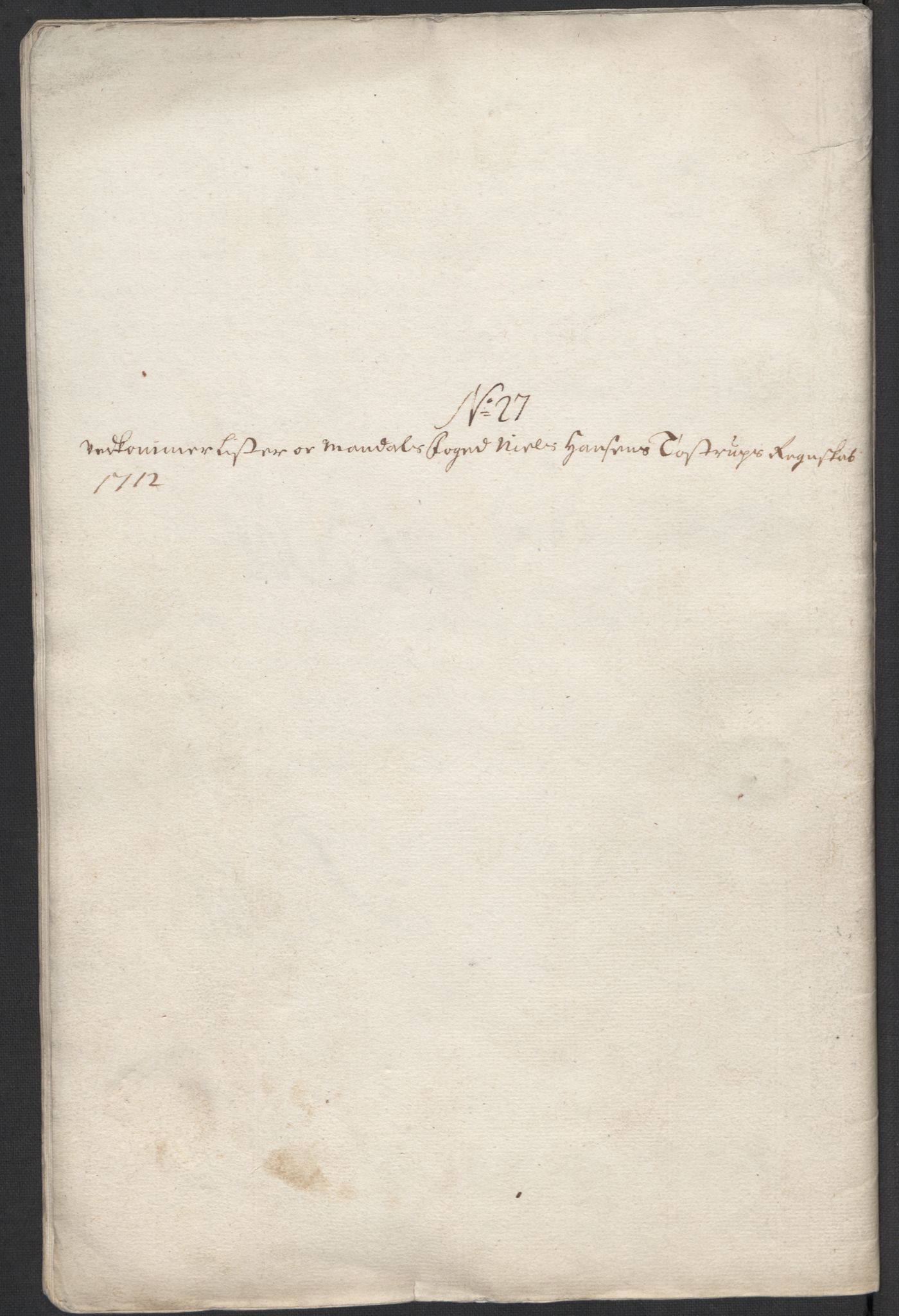 Rentekammeret inntil 1814, Reviderte regnskaper, Fogderegnskap, RA/EA-4092/R43/L2555: Fogderegnskap Lista og Mandal, 1712, p. 295