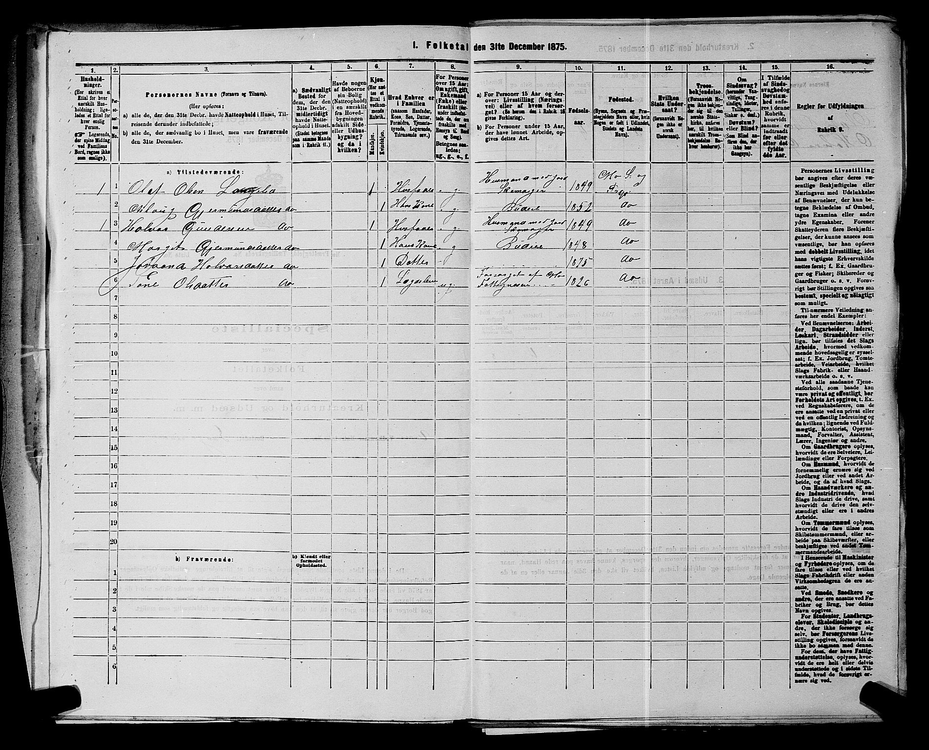 SAKO, 1875 census for 0832P Mo, 1875, p. 42