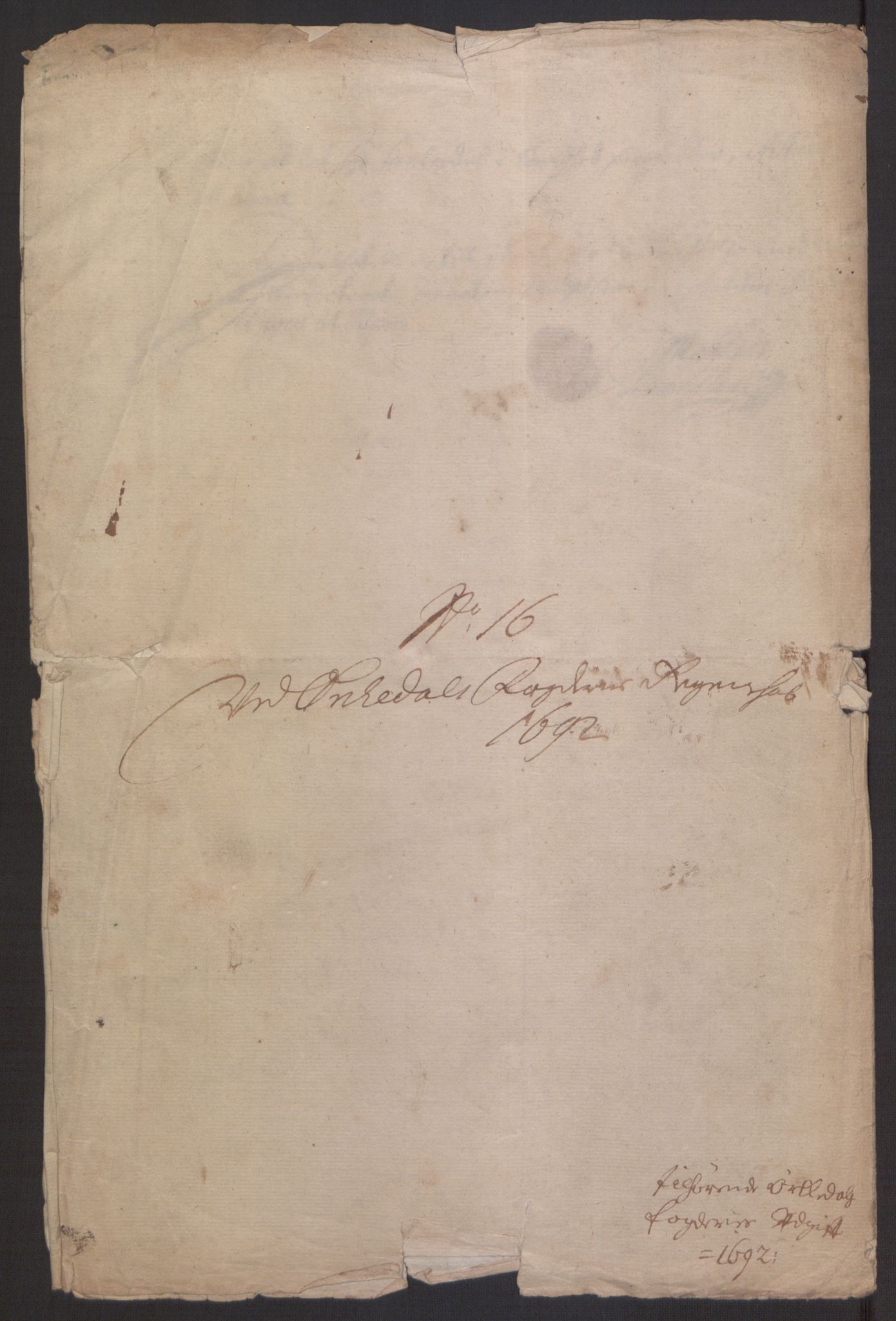 Rentekammeret inntil 1814, Reviderte regnskaper, Fogderegnskap, AV/RA-EA-4092/R58/L3937: Fogderegnskap Orkdal, 1691-1692, p. 399