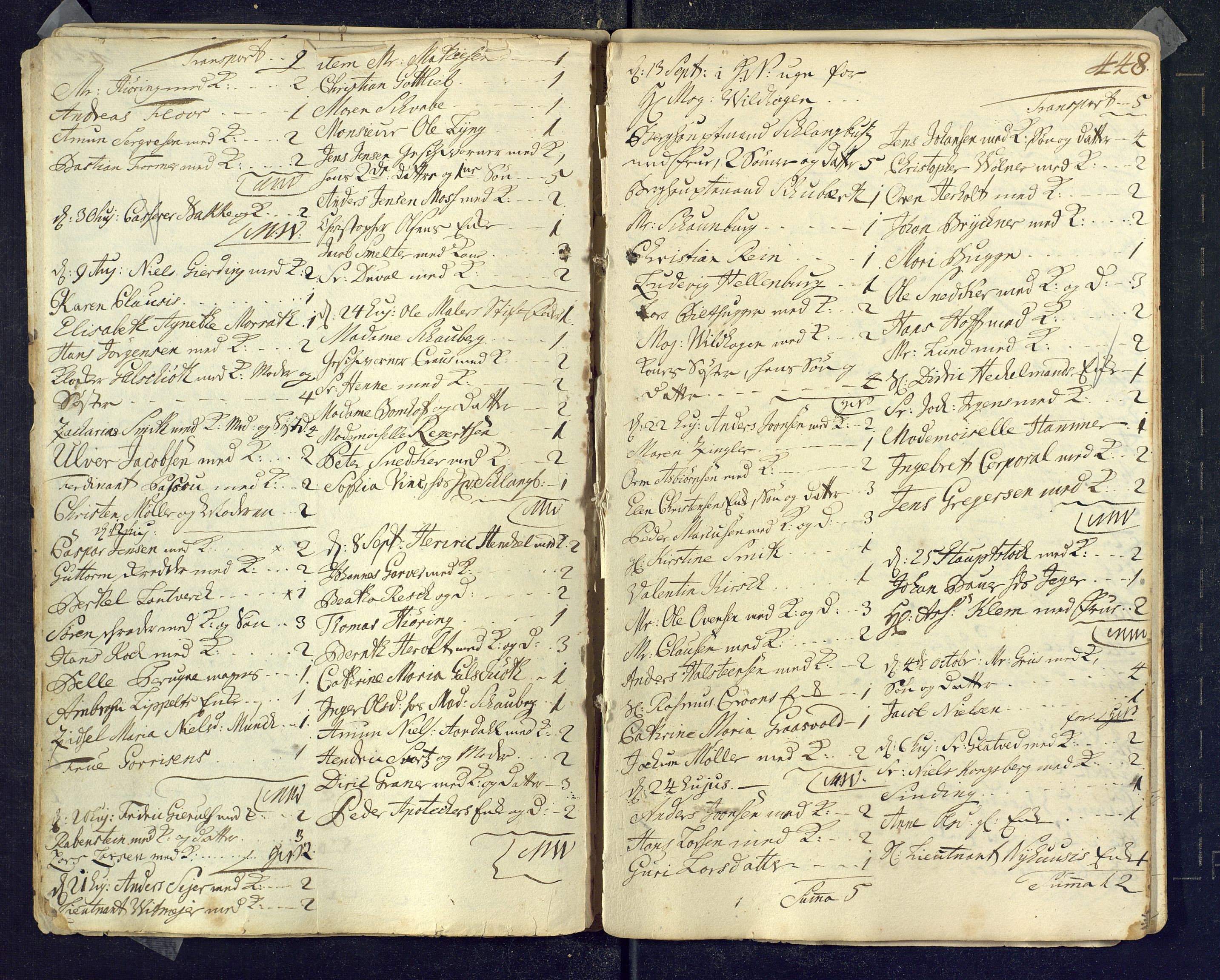 Kongsberg kirkebøker, AV/SAKO-A-22/M/Ma/L0001: Communicants register no. 1, 1731-1739, p. 448