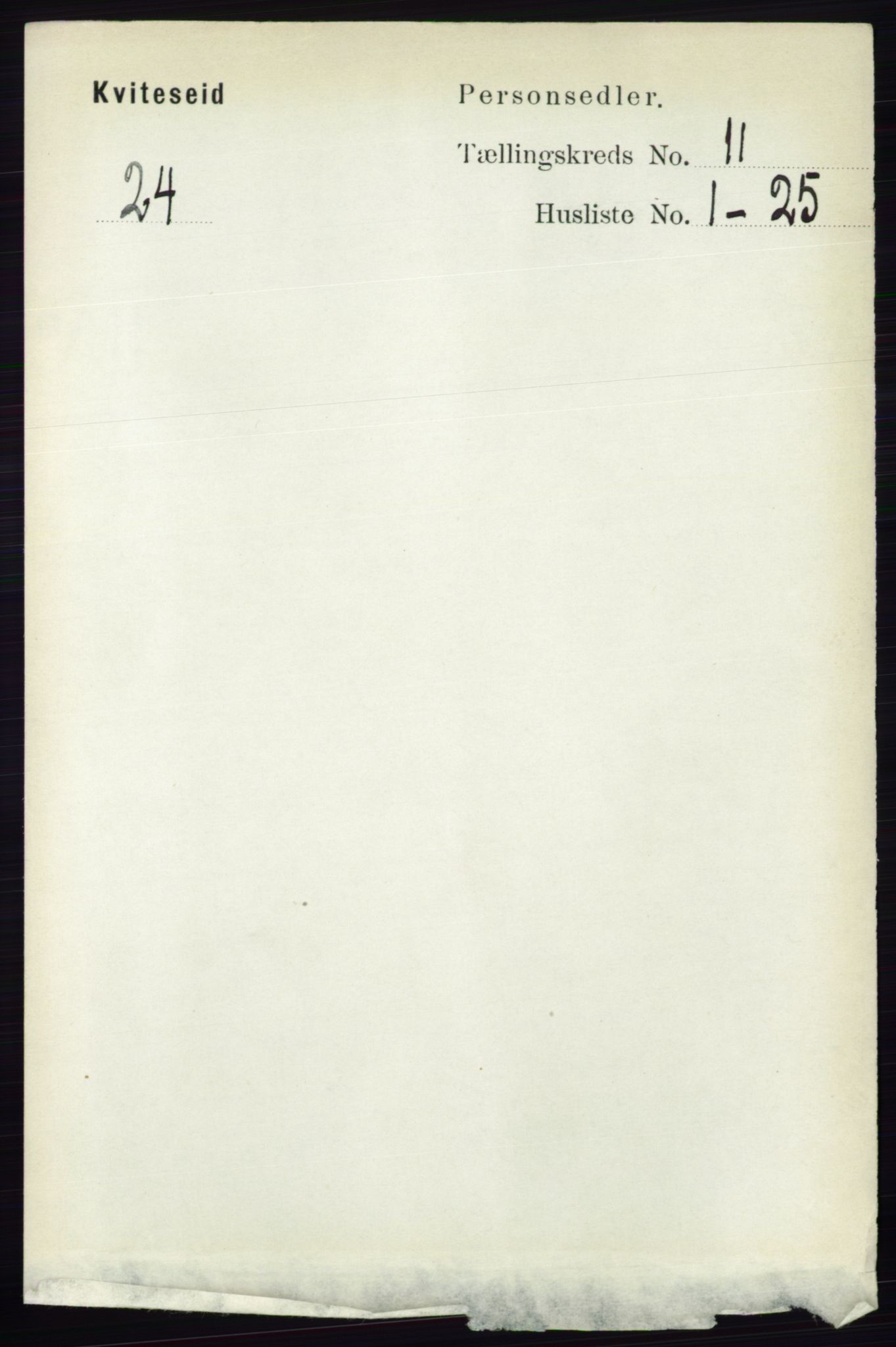 RA, 1891 census for 0829 Kviteseid, 1891, p. 2550