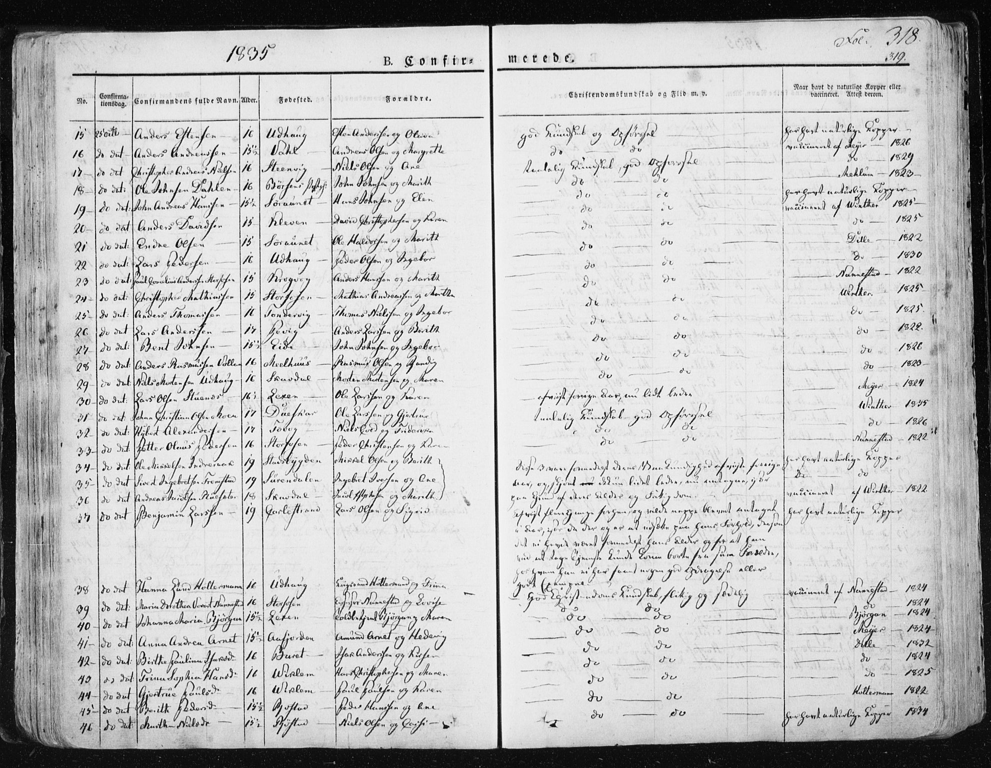 Ministerialprotokoller, klokkerbøker og fødselsregistre - Sør-Trøndelag, SAT/A-1456/659/L0735: Parish register (official) no. 659A05, 1826-1841, p. 318