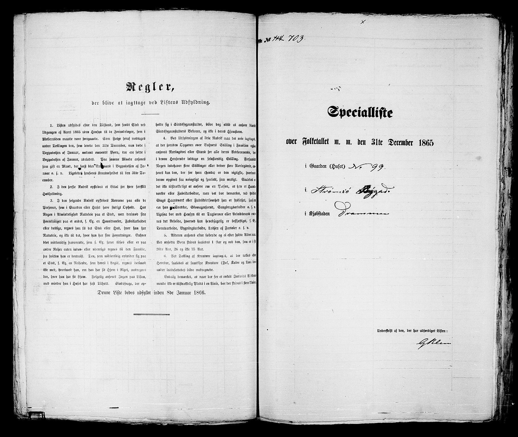 RA, 1865 census for Strømsø in Drammen, 1865, p. 221