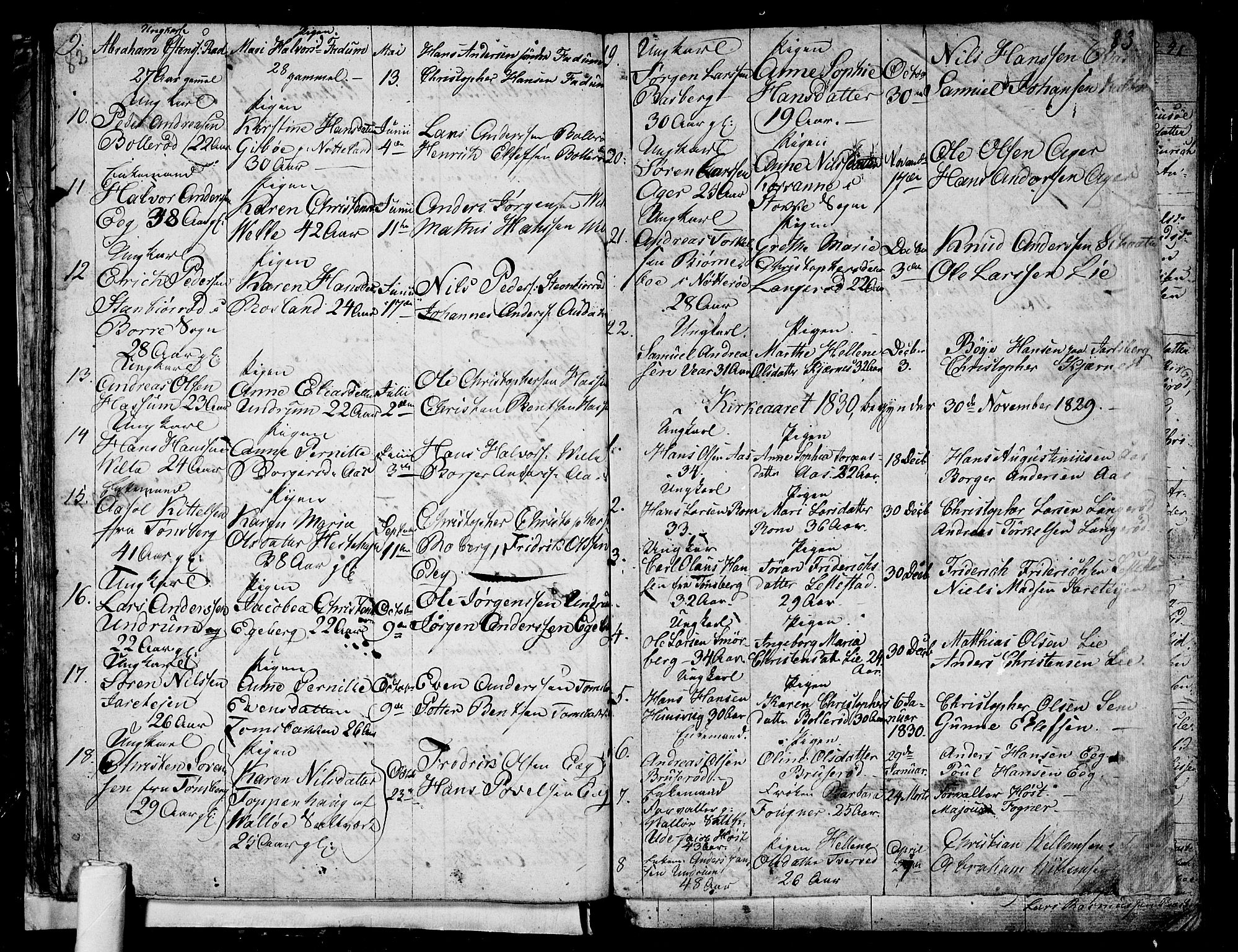 Sem kirkebøker, SAKO/A-5/G/Ga/L0002: Parish register (copy) no. I 2, 1826-1844, p. 82-83