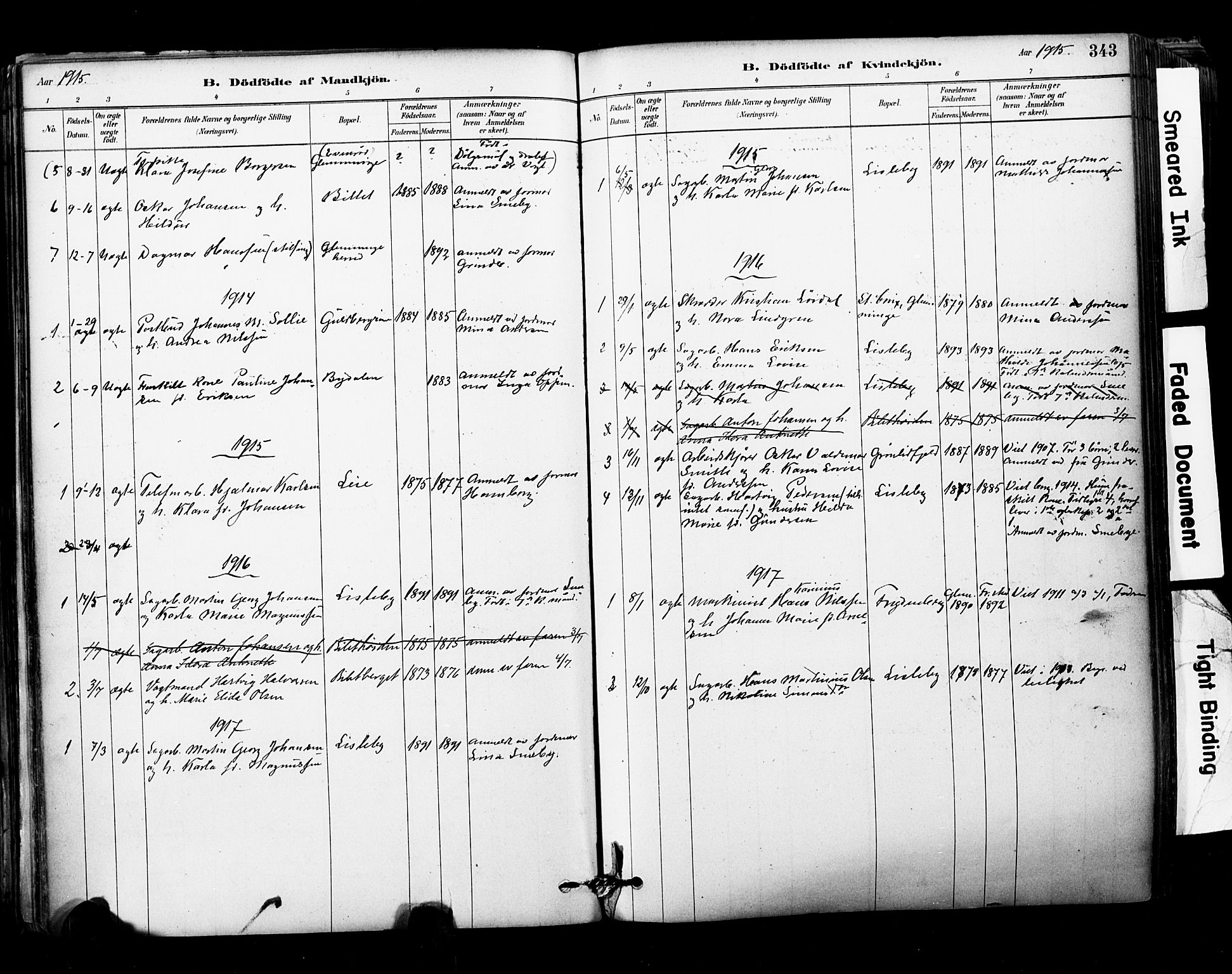 Glemmen prestekontor Kirkebøker, SAO/A-10908/F/Fa/L0011: Parish register (official) no. 11, 1878-1917, p. 343