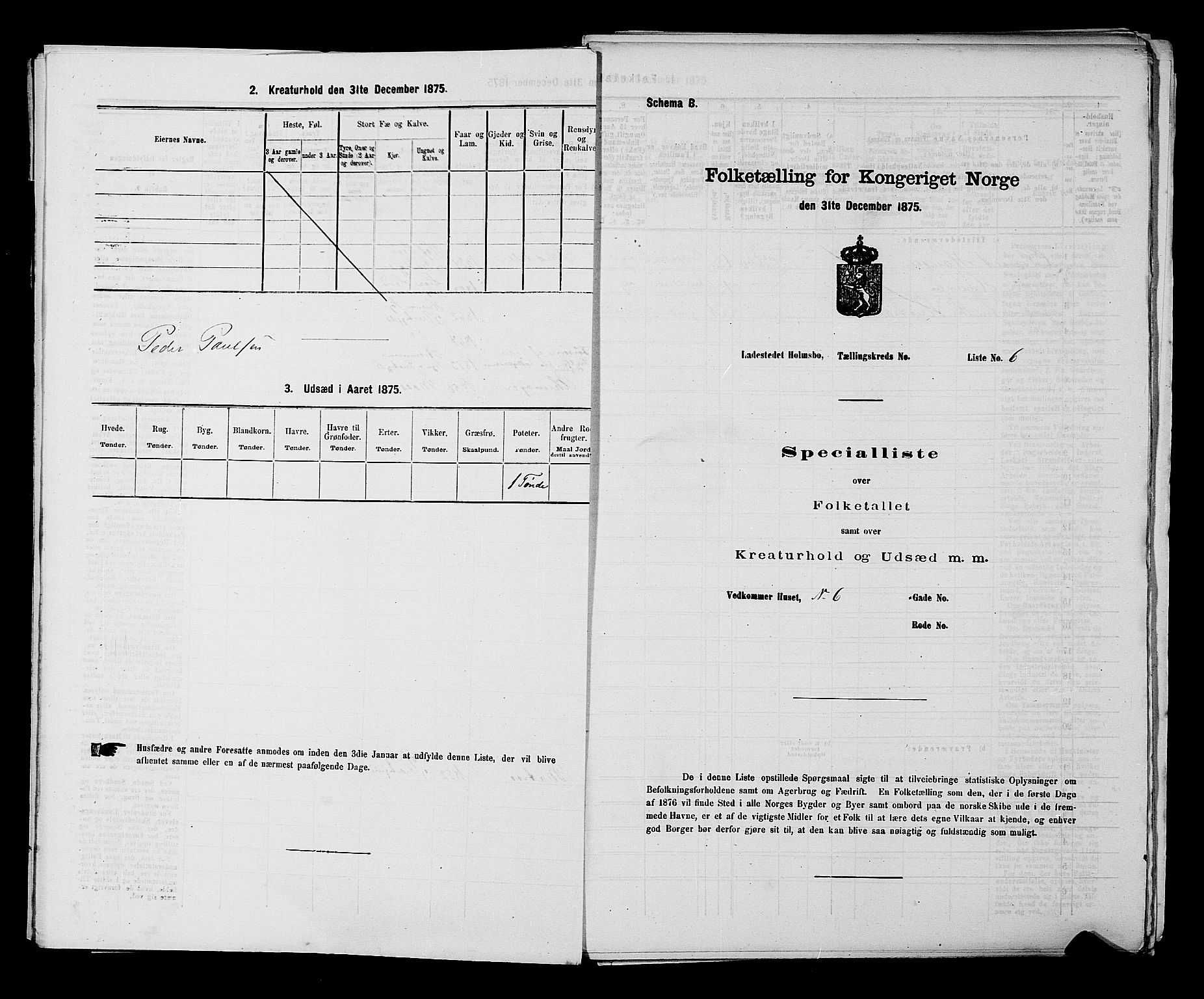 SAKO, 1875 census for 0603B Hurum/Holmsbu, 1875, p. 19
