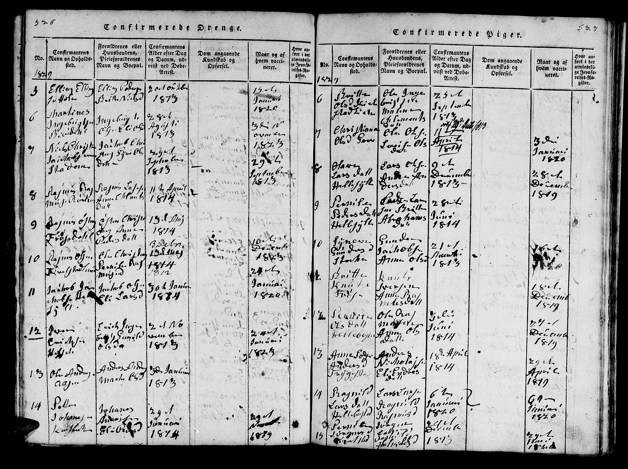 Ministerialprotokoller, klokkerbøker og fødselsregistre - Møre og Romsdal, SAT/A-1454/519/L0246: Parish register (official) no. 519A05, 1817-1834, p. 526-527