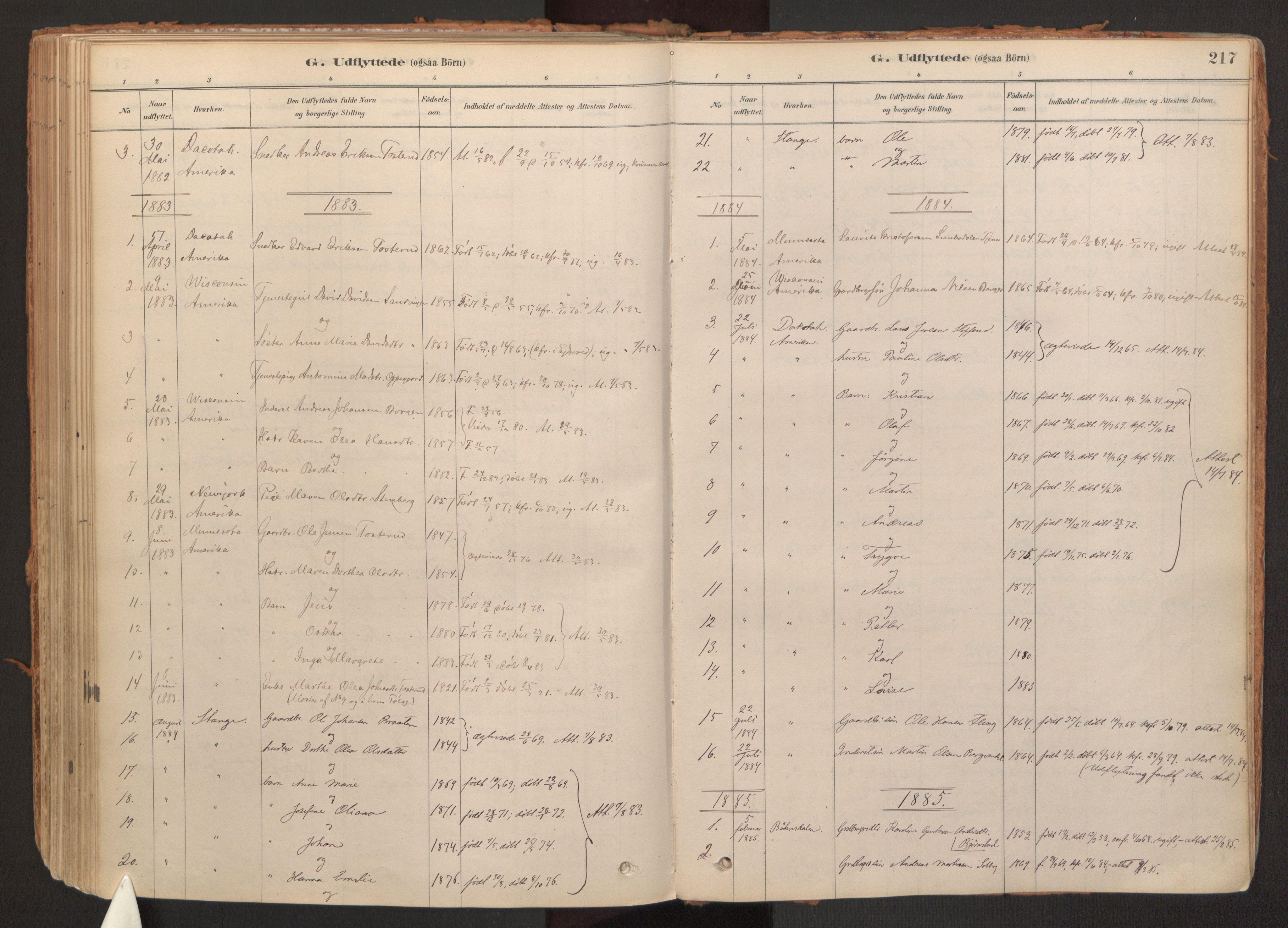 Hurdal prestekontor Kirkebøker, SAO/A-10889/F/Fb/L0003: Parish register (official) no. II 3, 1878-1920, p. 217