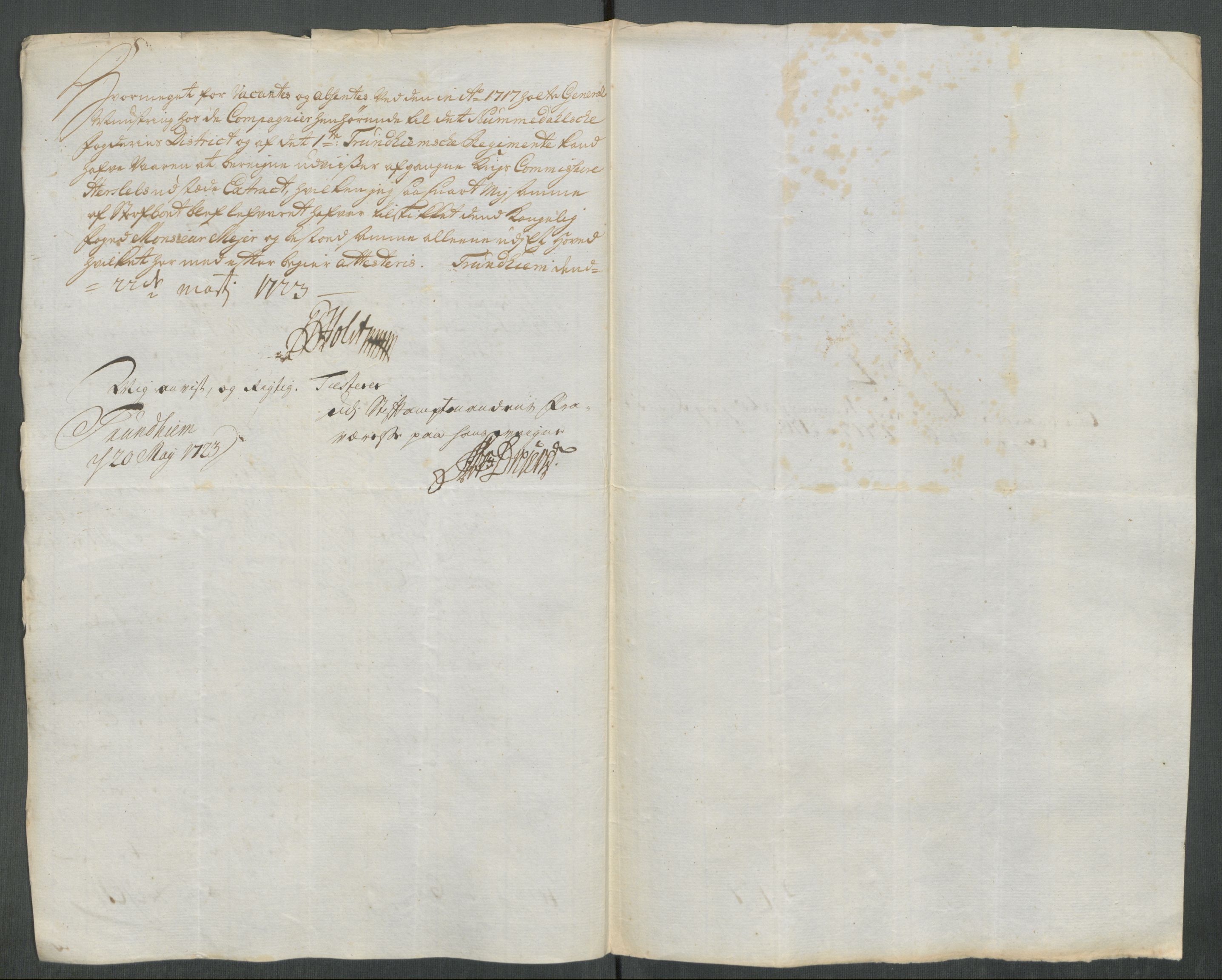 Rentekammeret inntil 1814, Reviderte regnskaper, Fogderegnskap, AV/RA-EA-4092/R64/L4439: Fogderegnskap Namdal, 1718, p. 277