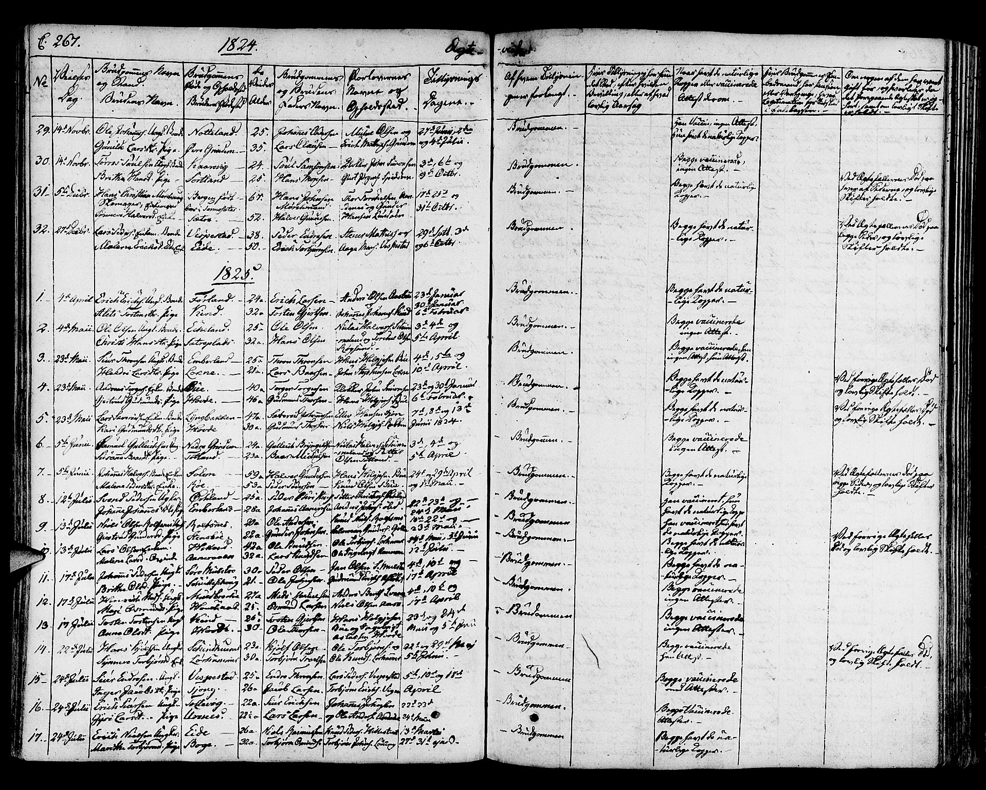 Finnås sokneprestembete, AV/SAB-A-99925/H/Ha/Haa/Haaa/L0005: Parish register (official) no. A 5, 1823-1835, p. 267