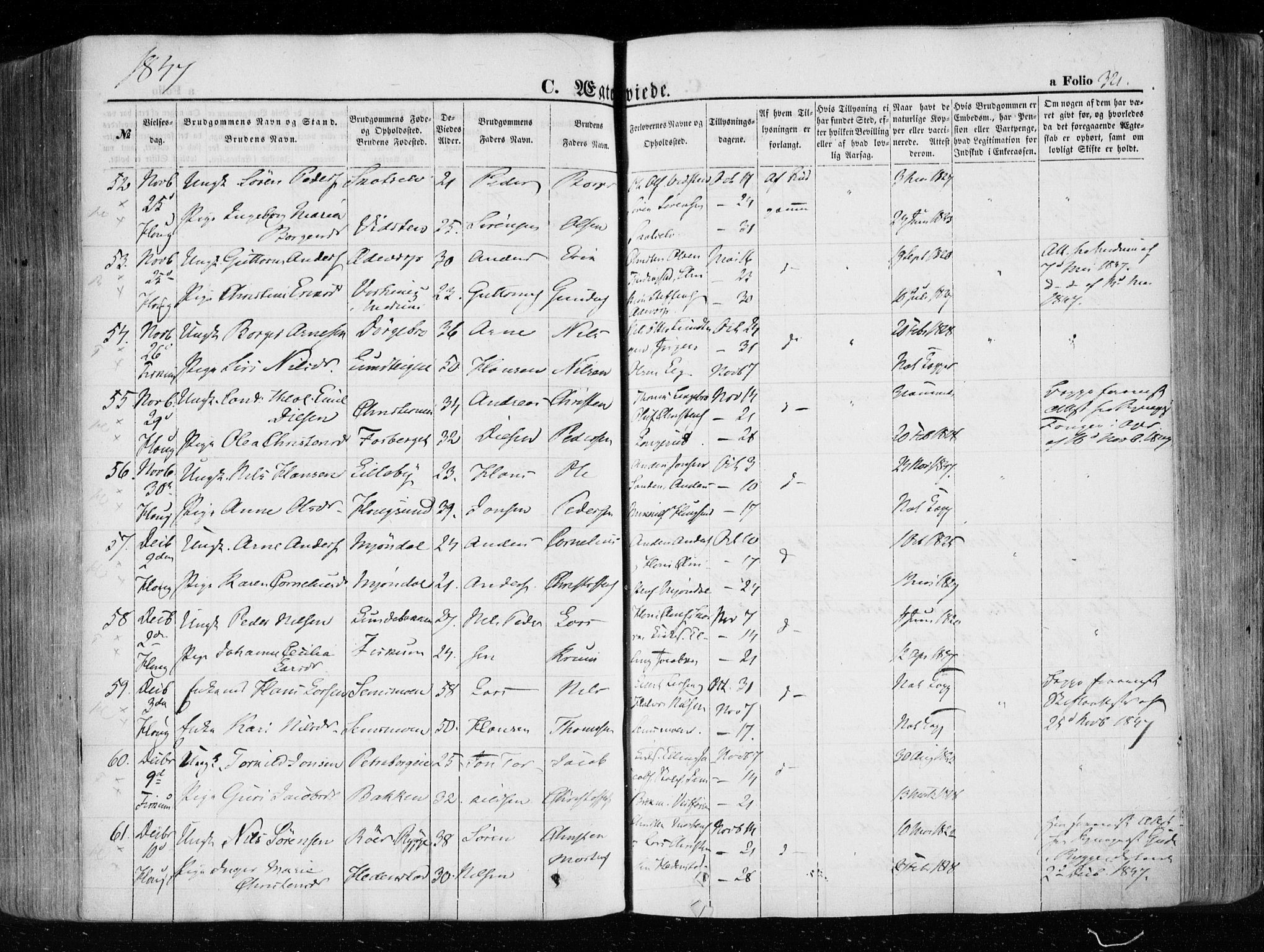 Eiker kirkebøker, AV/SAKO-A-4/F/Fa/L0014: Parish register (official) no. I 14, 1846-1854, p. 321