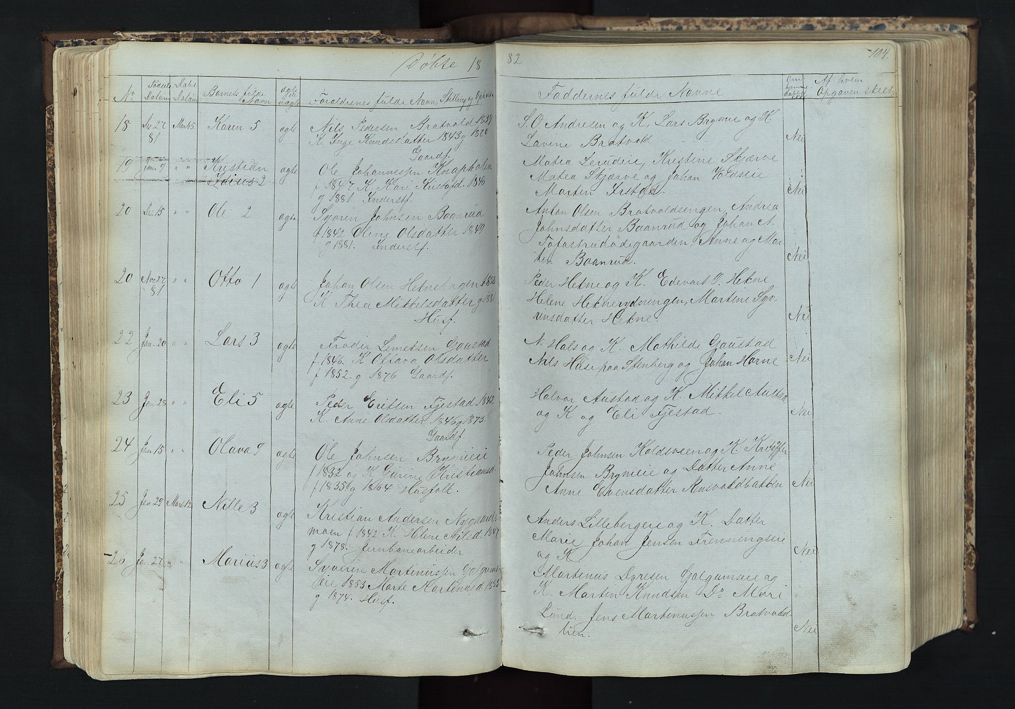 Romedal prestekontor, SAH/PREST-004/L/L0011: Parish register (copy) no. 11, 1867-1895, p. 104