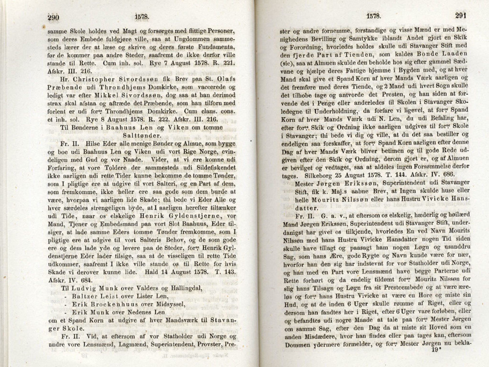 Publikasjoner utgitt av Det Norske Historiske Kildeskriftfond, PUBL/-/-/-: Norske Rigs-Registranter, bind 2, 1572-1588, p. 290-291