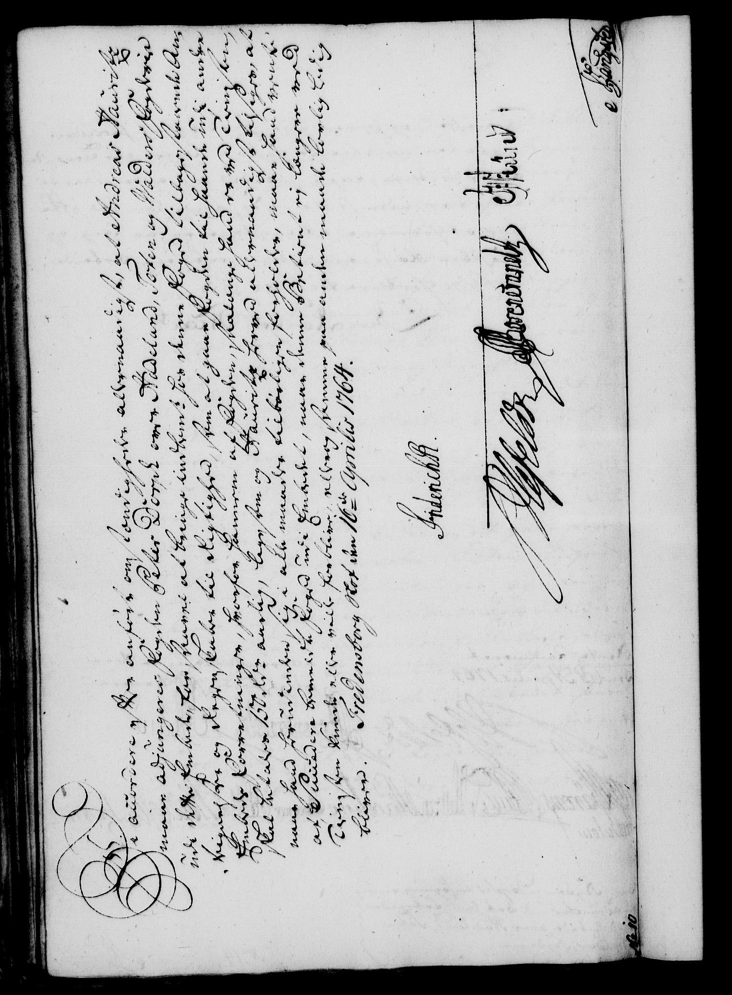 Rentekammeret, Kammerkanselliet, RA/EA-3111/G/Gf/Gfa/L0046: Norsk relasjons- og resolusjonsprotokoll (merket RK 52.46), 1764, p. 127