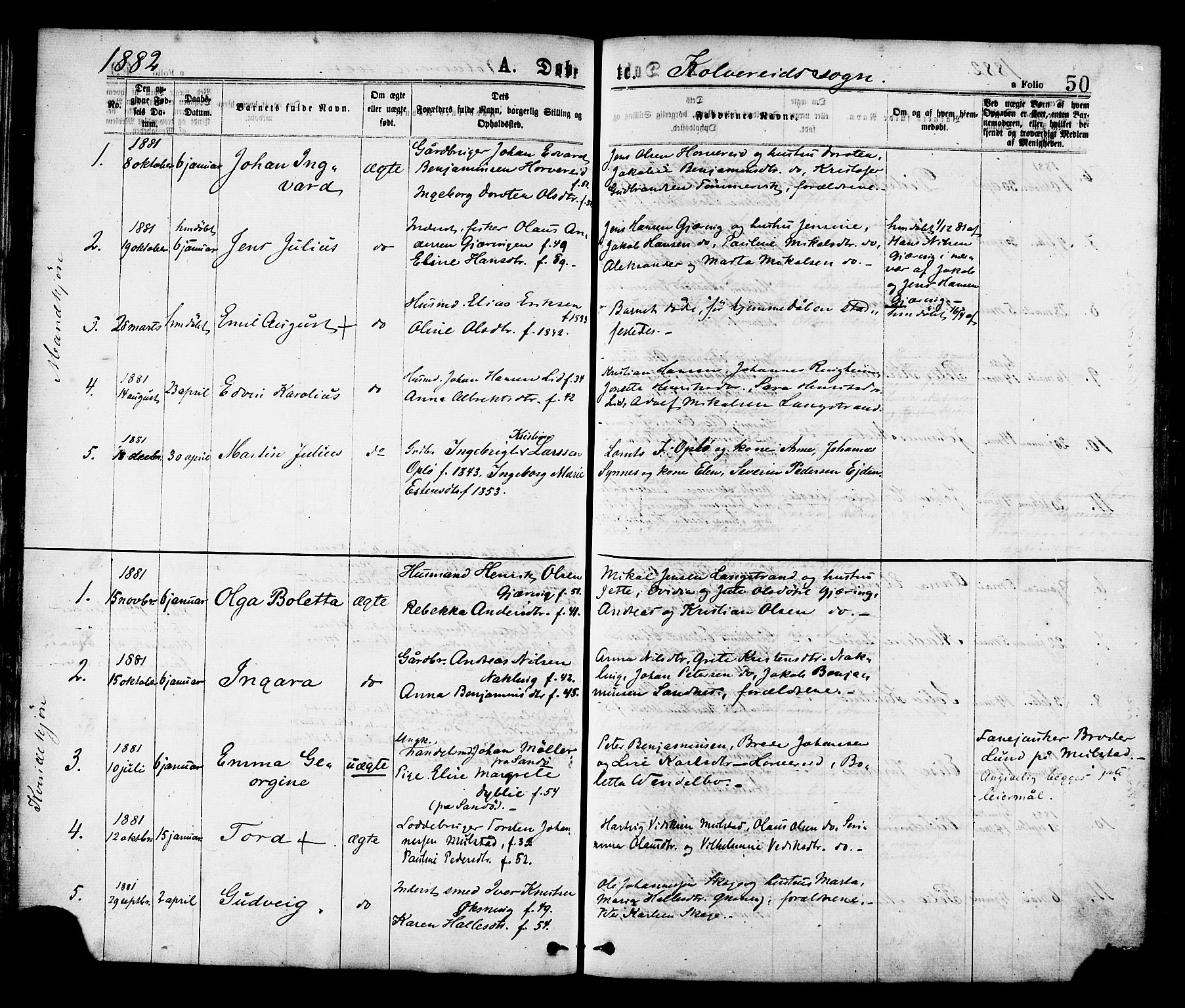 Ministerialprotokoller, klokkerbøker og fødselsregistre - Nord-Trøndelag, AV/SAT-A-1458/780/L0642: Parish register (official) no. 780A07 /1, 1874-1885, p. 50