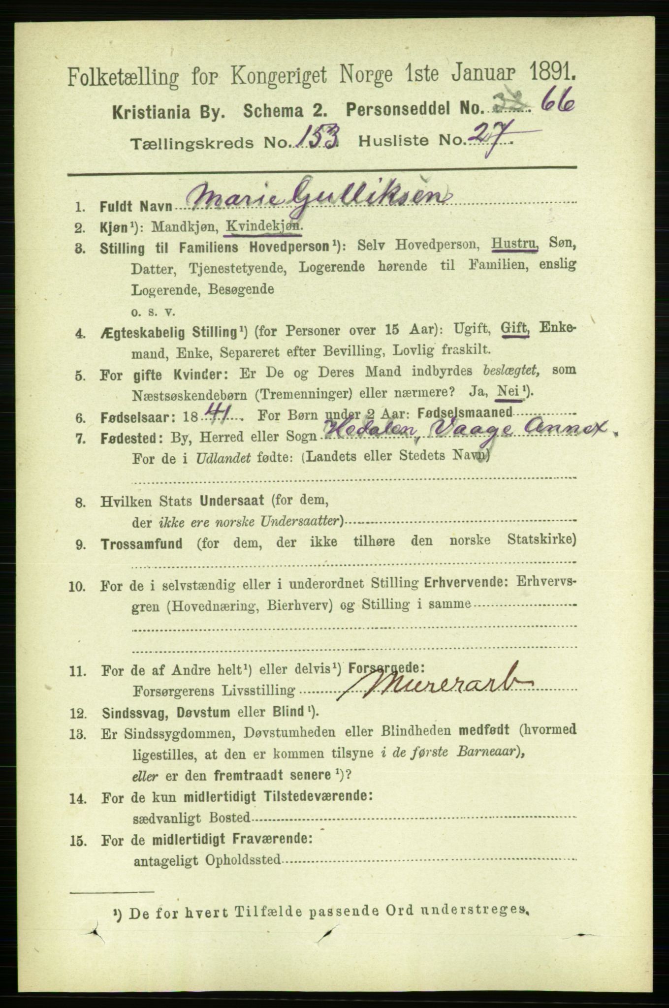 RA, 1891 census for 0301 Kristiania, 1891, p. 86913