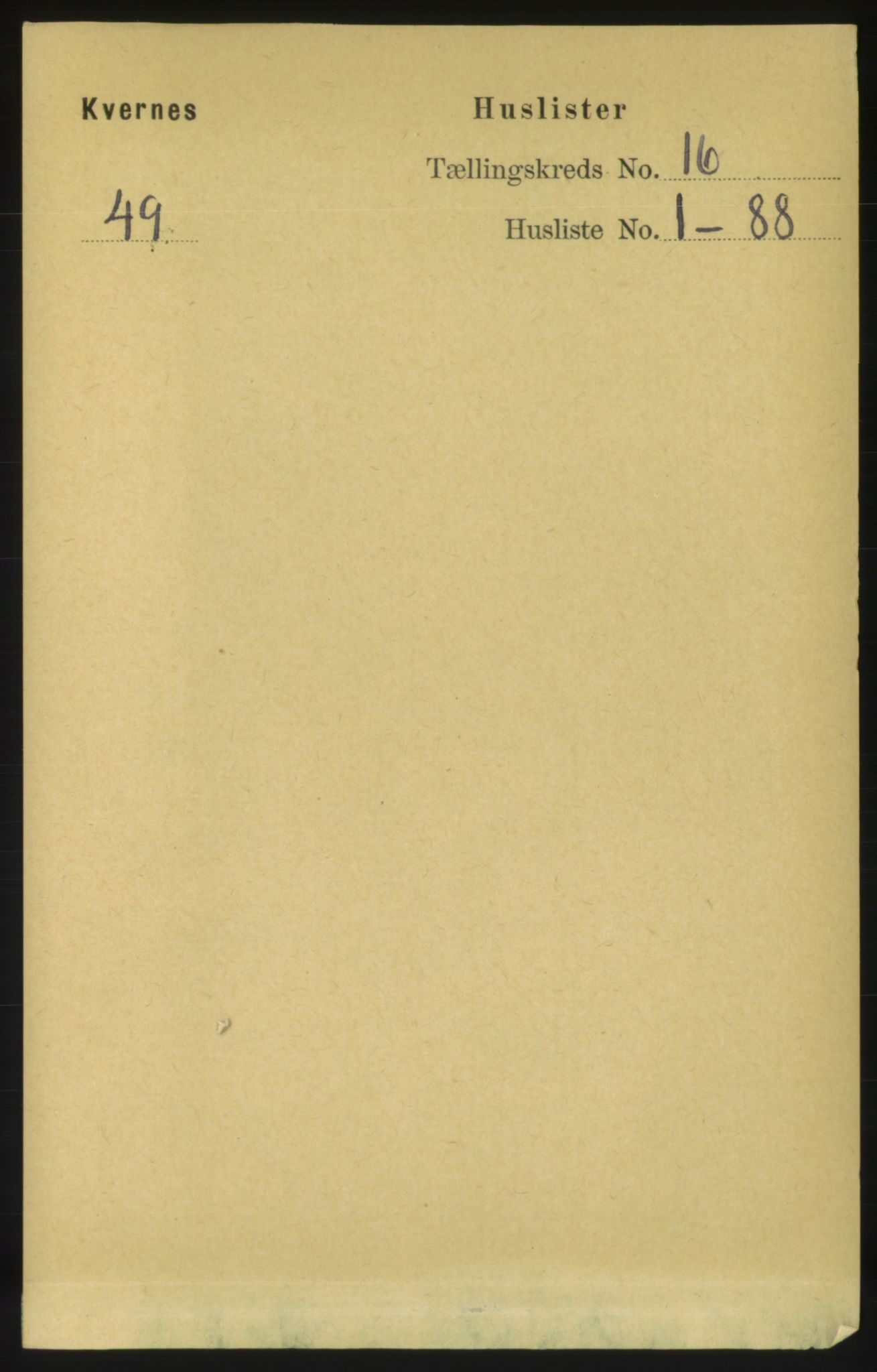 RA, 1891 census for 1553 Kvernes, 1891, p. 6355