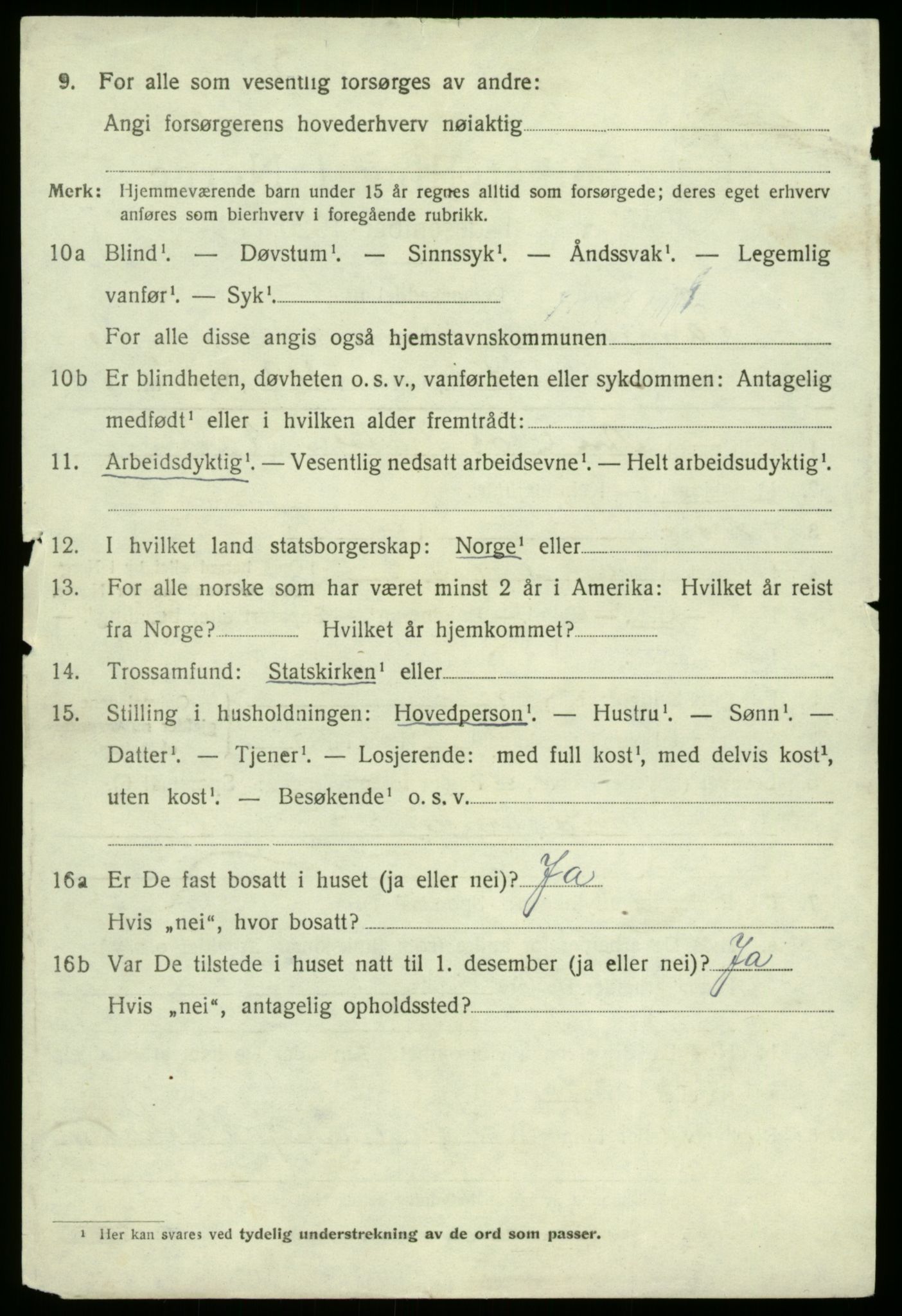 SAB, 1920 census for Samnanger, 1920, p. 2296